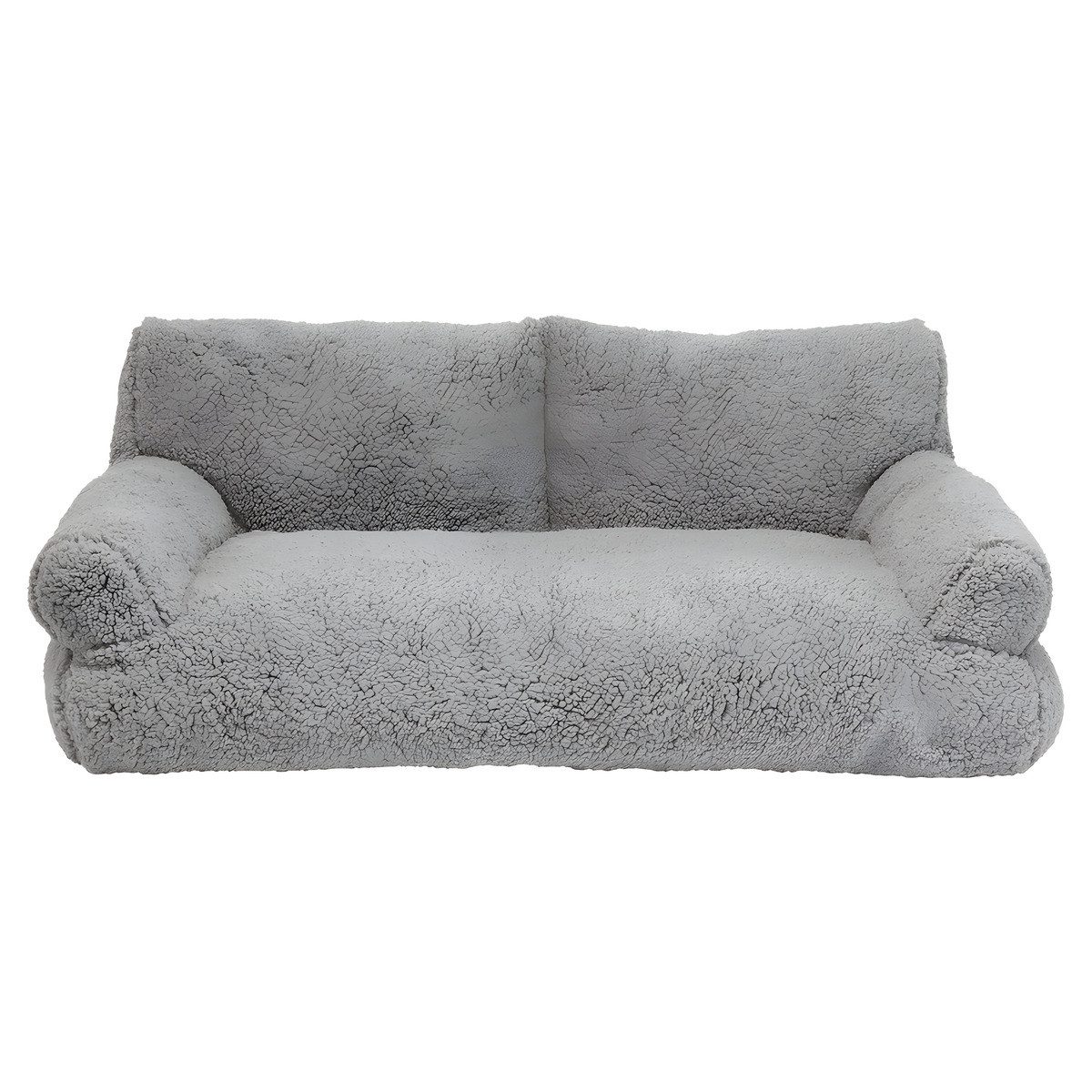 Nobby Tierbett Hunde Komfort Plüschsofa Classic Teddy hellgrau
