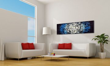 WandbilderXXL XXL-Wandbild Ocean Cubes 210 x 60 cm, Abstraktes Gemälde, handgemaltes Unikat