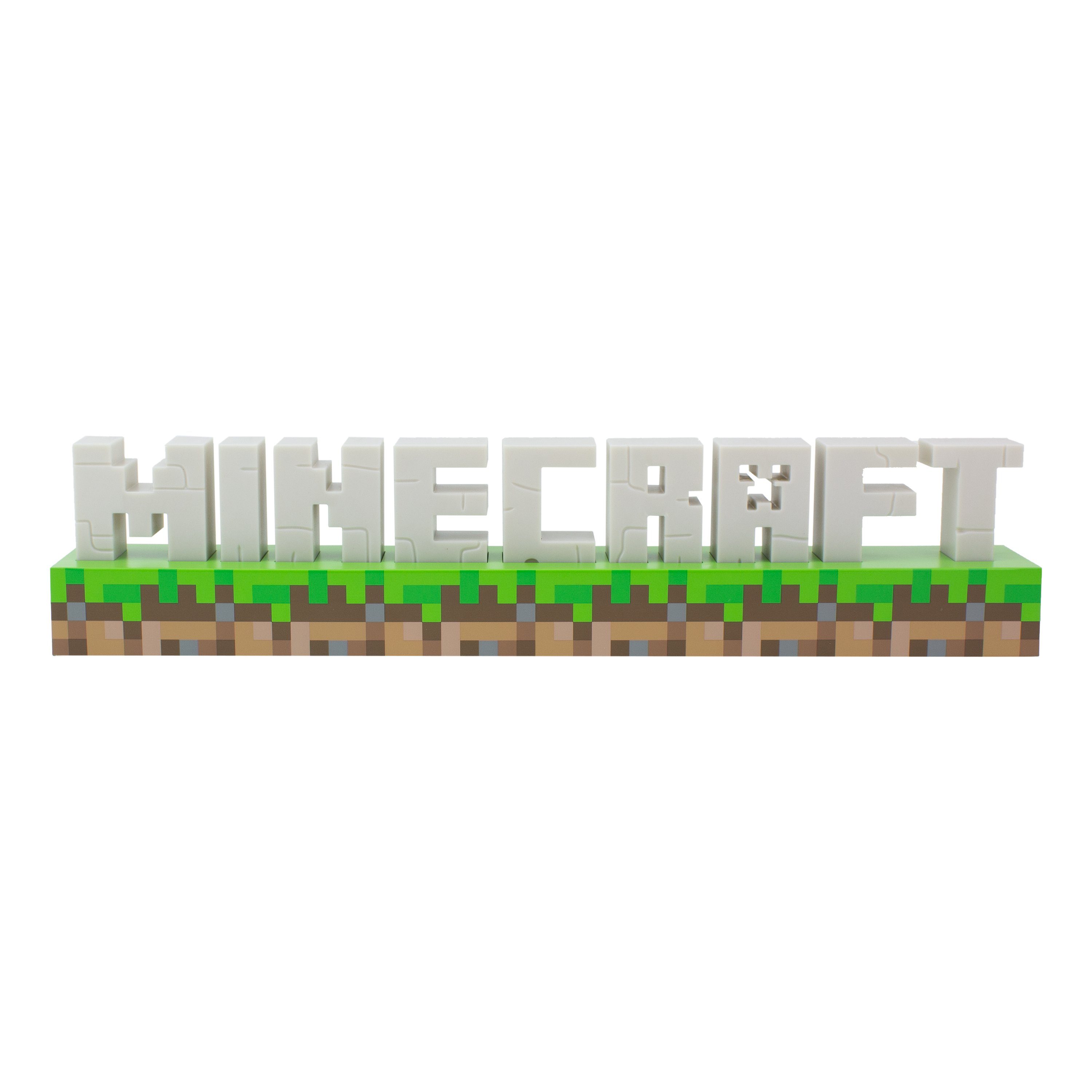 Paladone LED Dekolicht Minecraft Logo Leuchte, USB oder Batterie betrieben  (USB-Kabel enthalten, Batterien nicht enthalten)