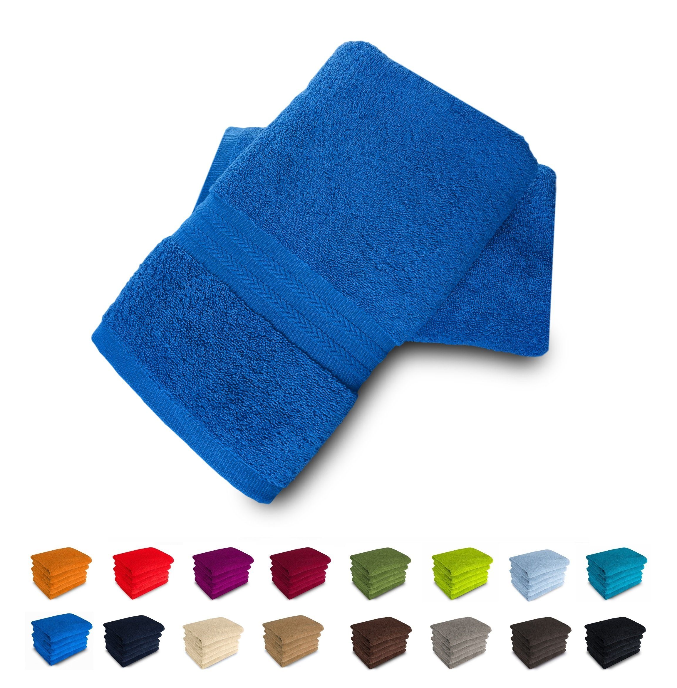 blau 100% - Handtücher Baumwolle, 20 14 Farben g/m², cm,Badematte 50x70 550 50x100 cm MatratzenL.A.B® Handtuch Forum 70x140 cm,Duschtuch