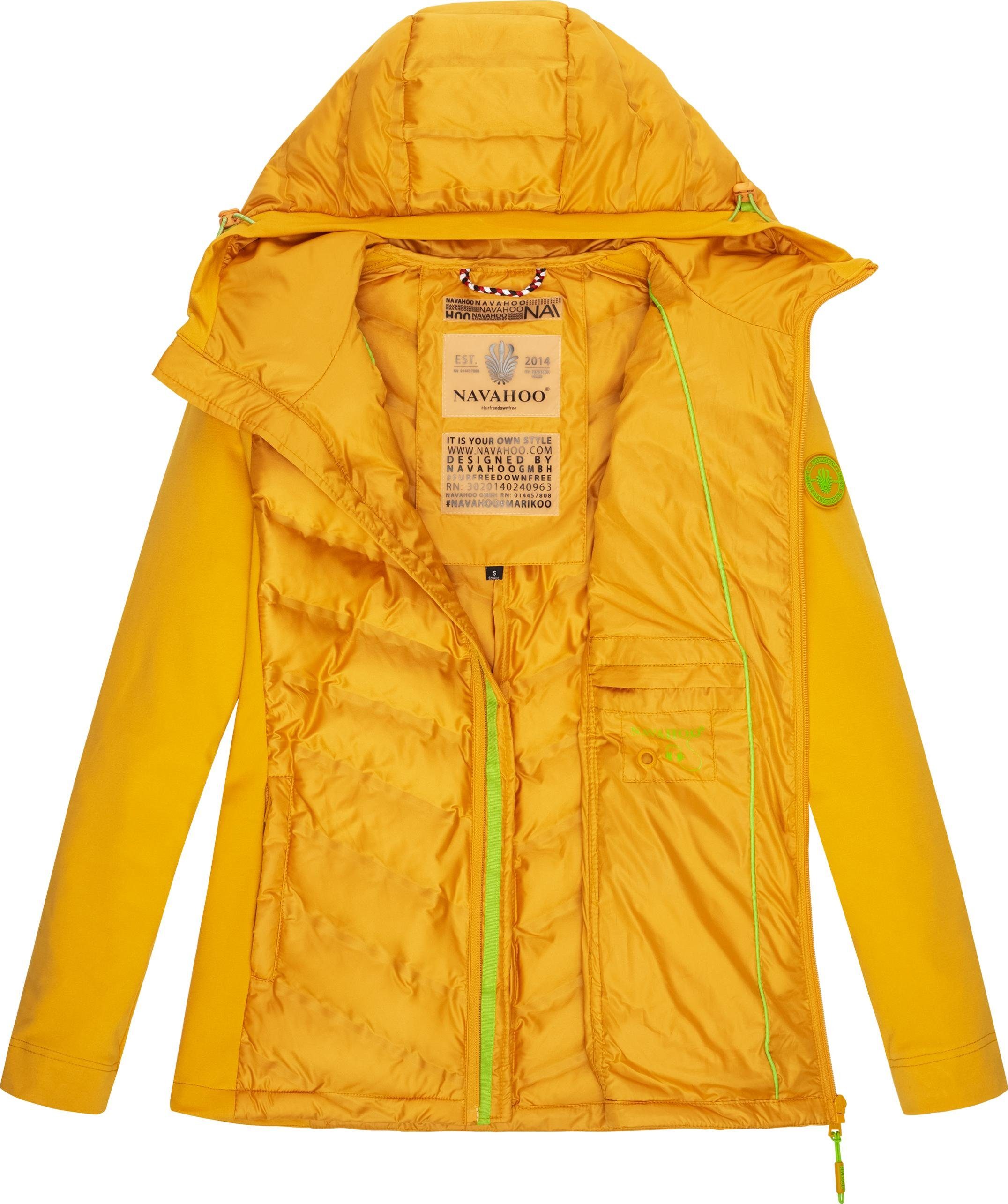 Navahoo Outdoorjacke Nimm Mich Mit Übergangsjacke Kapuze stylische mit gelb