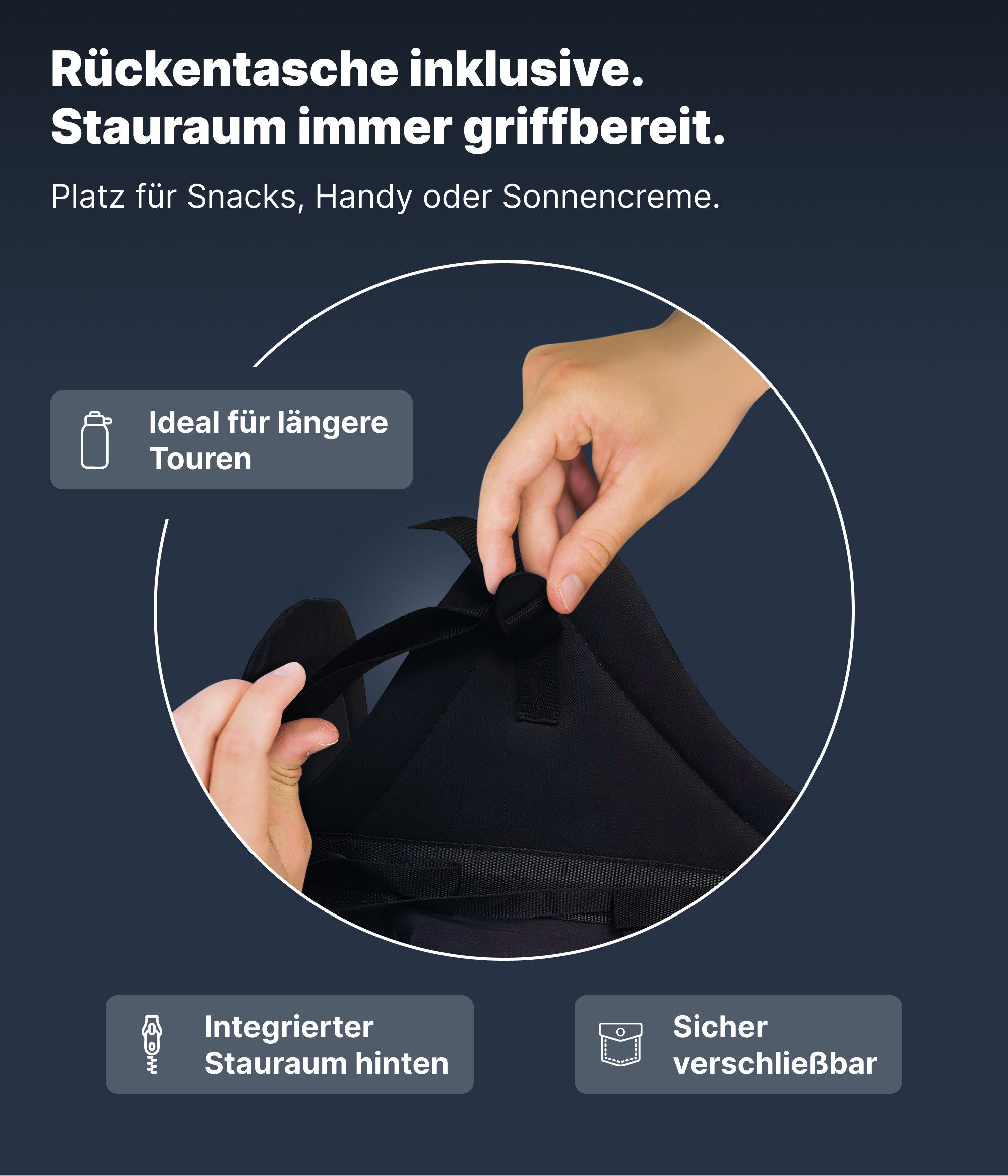 NEMAXX SUP-Rückenlehne Komfort-Sitz für SUP, Kajak & Kanu Weich (mit hoher Rückenlehne, großer Sitzfläche, 4-Punkt-Befestigung), mit Rückentasche, Metallhaken, verstellbaren Gurten & Zubehör