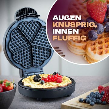 CLATRONIC Waffeleisen WA 3492, Waffeleisen 18cm Backfläche, antihaftbeschichtet