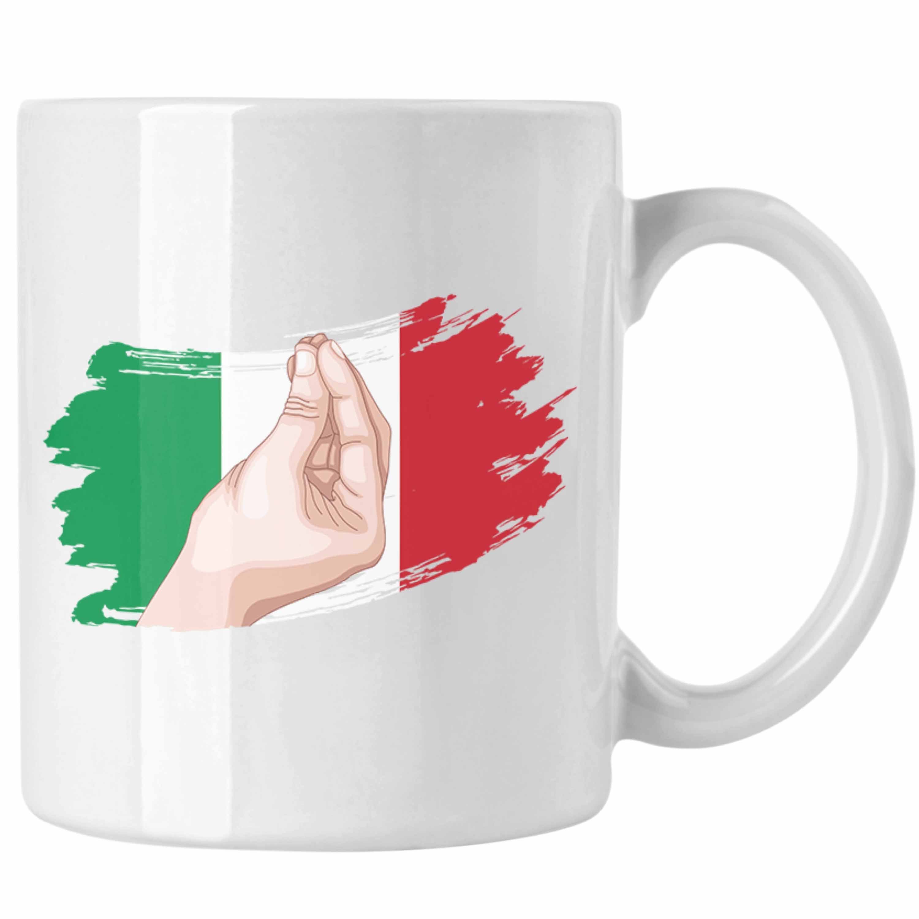 Trendation Tasse Italien Tasse Lustiges Geschenk für Italiener Urlaub Rom Weiss