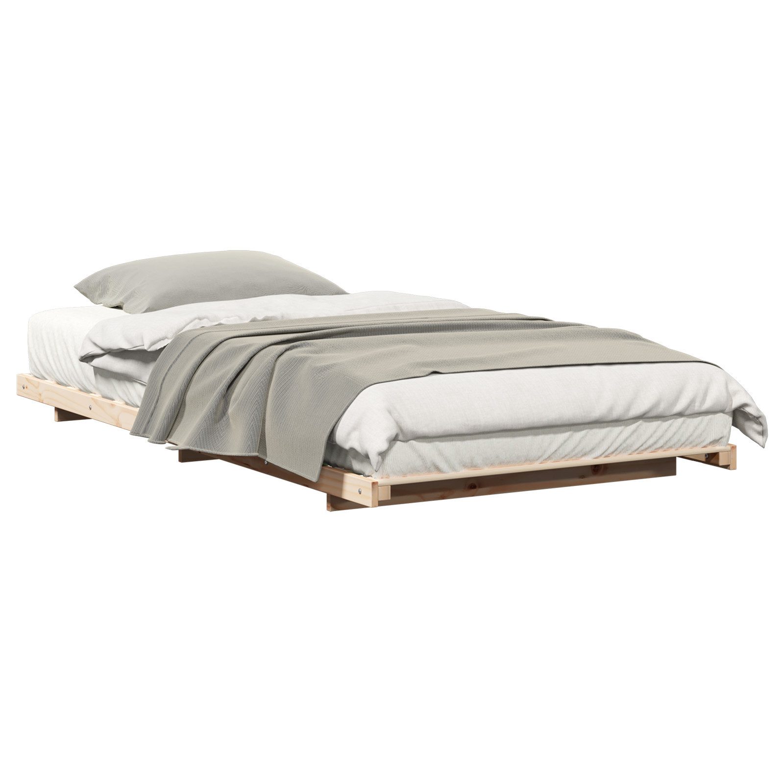vidaXL Bett Bodenbettgestell Braun 75 x günstig online kaufen