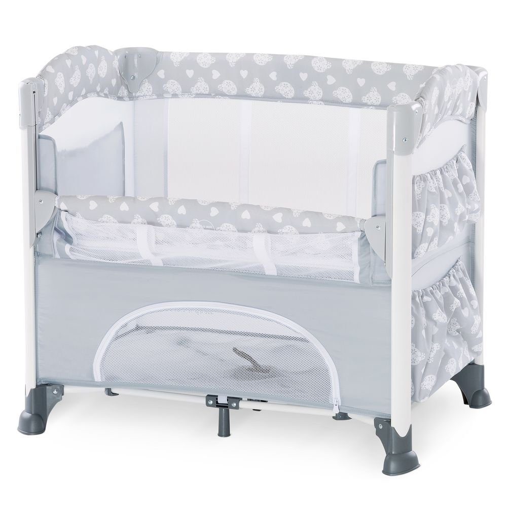 Hauck Beistellbett Sleep - faltbar, inkl. N - x Grey, Plus 44 (80 Transporttasche Care cm) Teddy