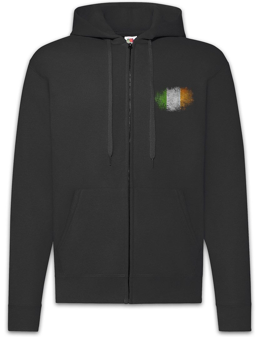 Urban Backwoods Sweatjacke Irish Flag Vintage Zipper Hoodie Belfast Irland Ireland Kleeblatt (1-tlg) Fahne Flagge Irish Fighting