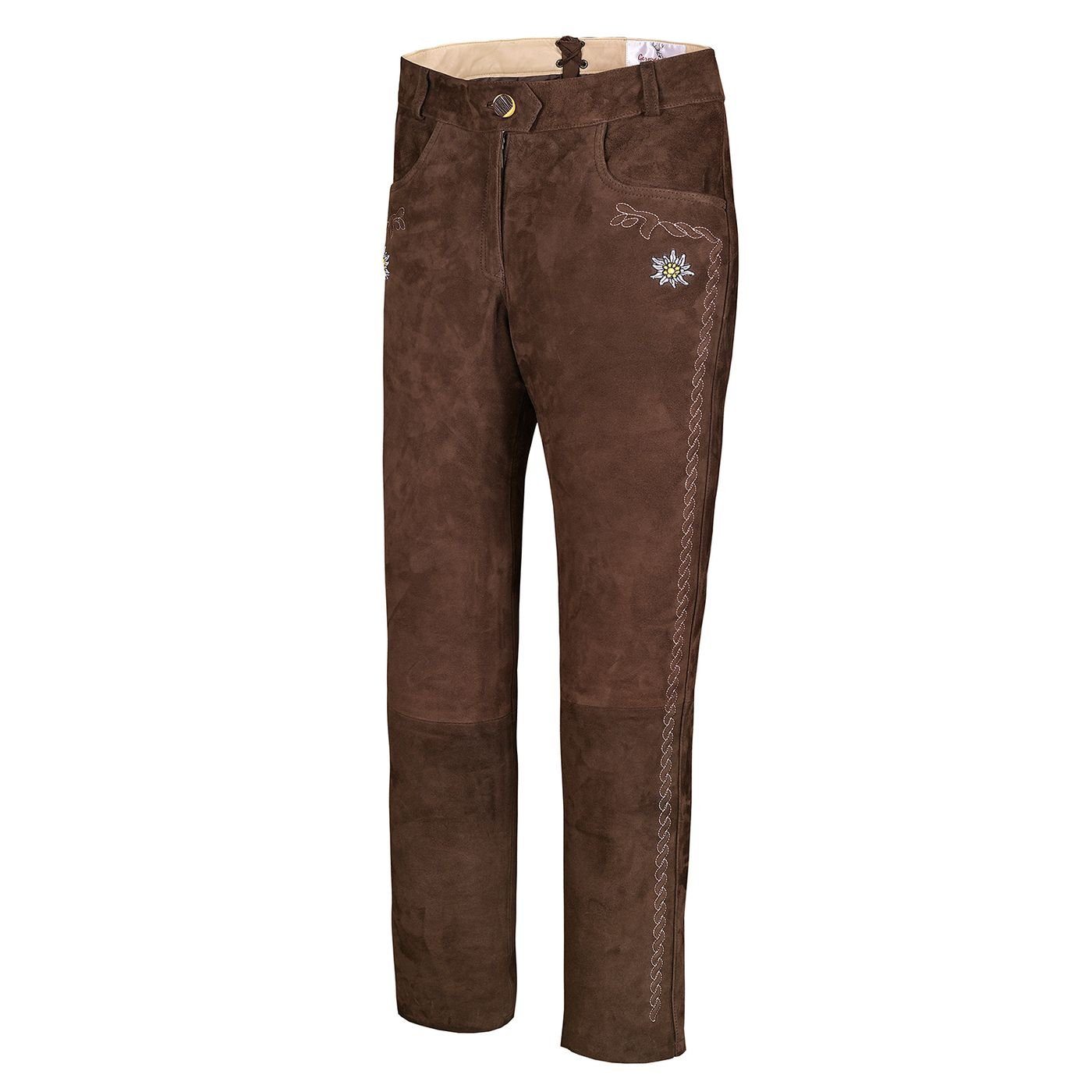 German Wear Trachtenlederhose GW1450 Lange Damen Trachten Lederhose Ziegenv günstig online kaufen