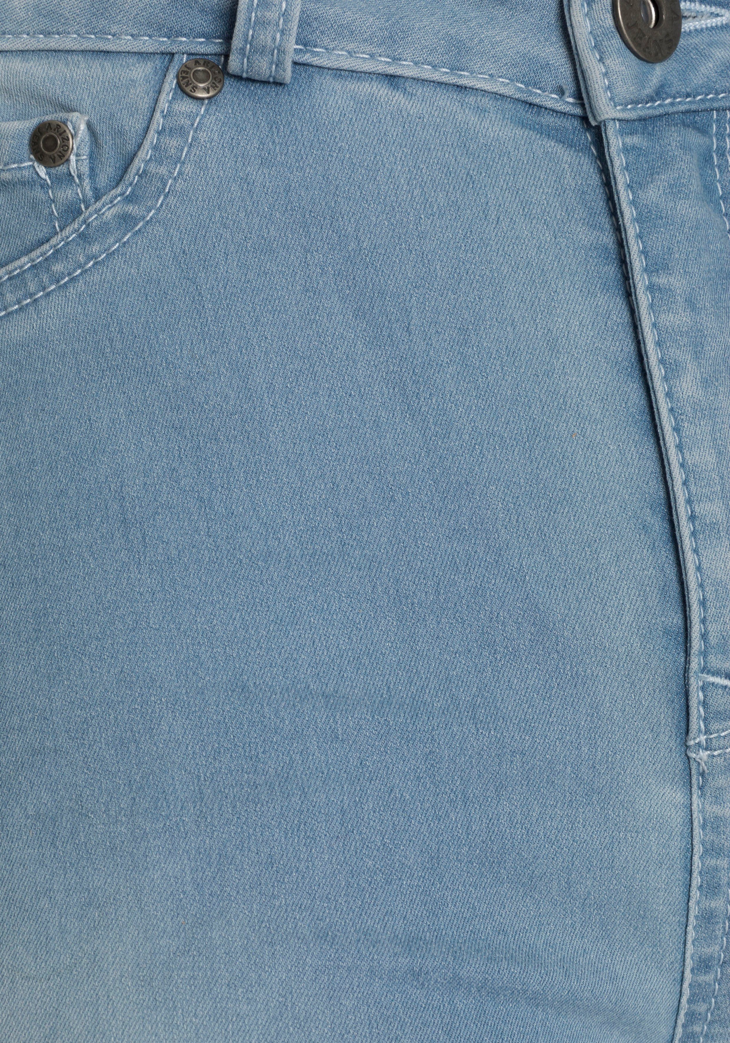 Bootcut-Jeans Shapingnähten Arizona bleached Ultra Stretch mit Waist High