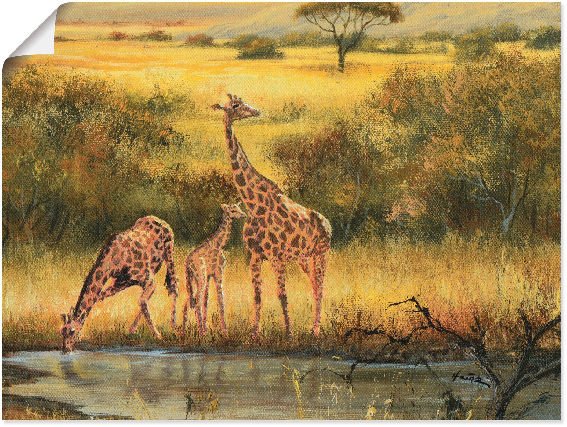 Artland Wandbild Giraffen, (1 St), als Alubild, Leinwandbild, Wandaufkleber oder Poster in versch. Größen