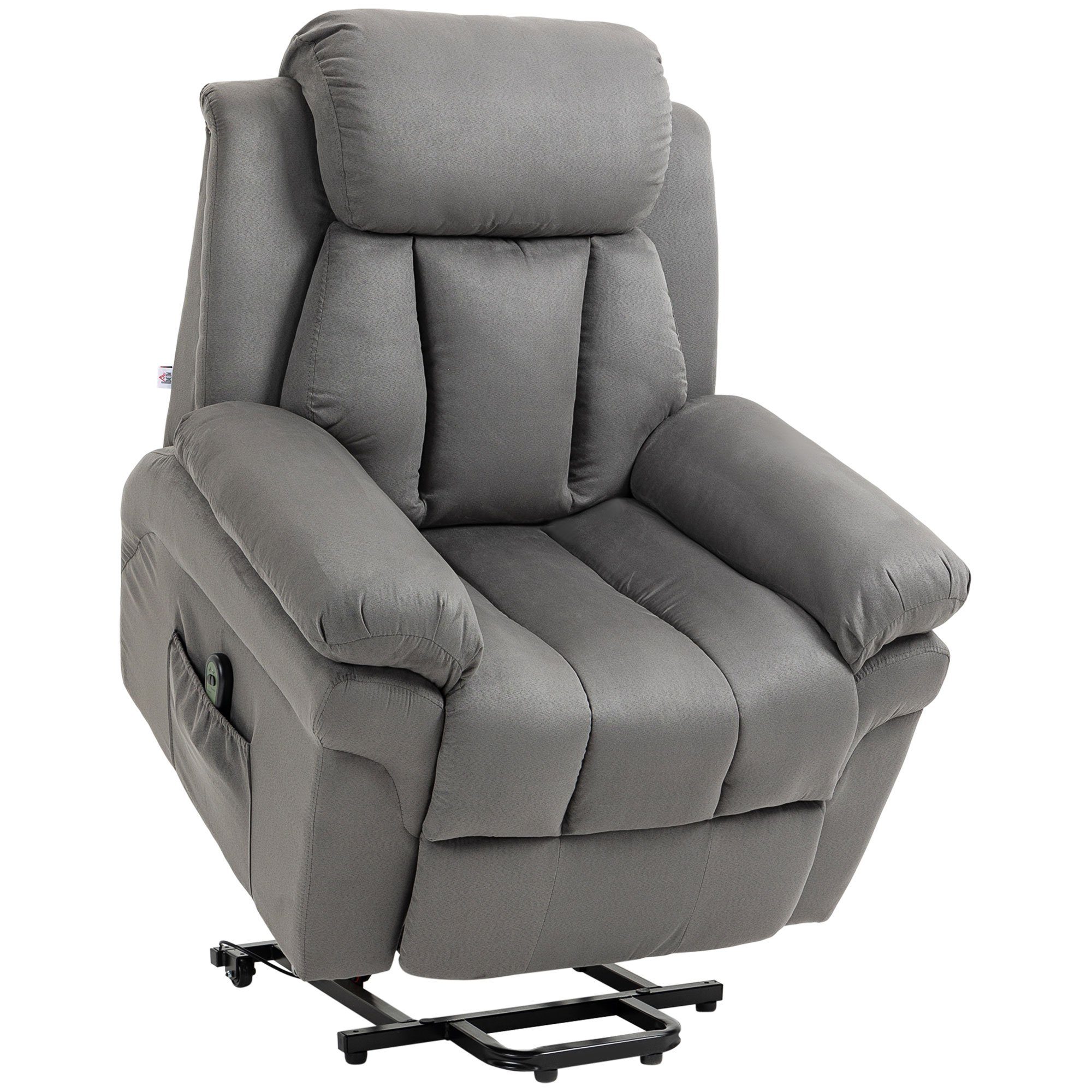 HOMCOM Relaxsessel TV-Sessel), Seitentasche Elektrischer 130 bis 1-St., Aufstehsessel, (Ruhesessel, Fernsehsessel mit Belastbar kg