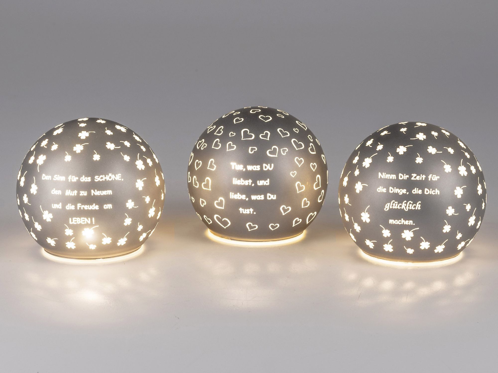 formano Kugelleuchte Grau, Durchmesser 12 cm, mit Timerfunktion, Grau, Moti günstig online kaufen