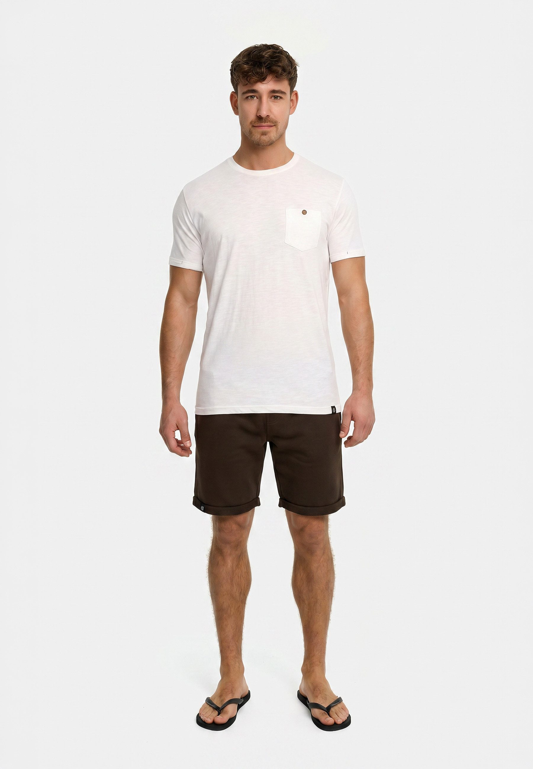 INDICODE Sweatshorts Herren Aldrich Sweat Shorts Herrenshorts elastischer Bund mit Kordelzug – Bild 5 von 5