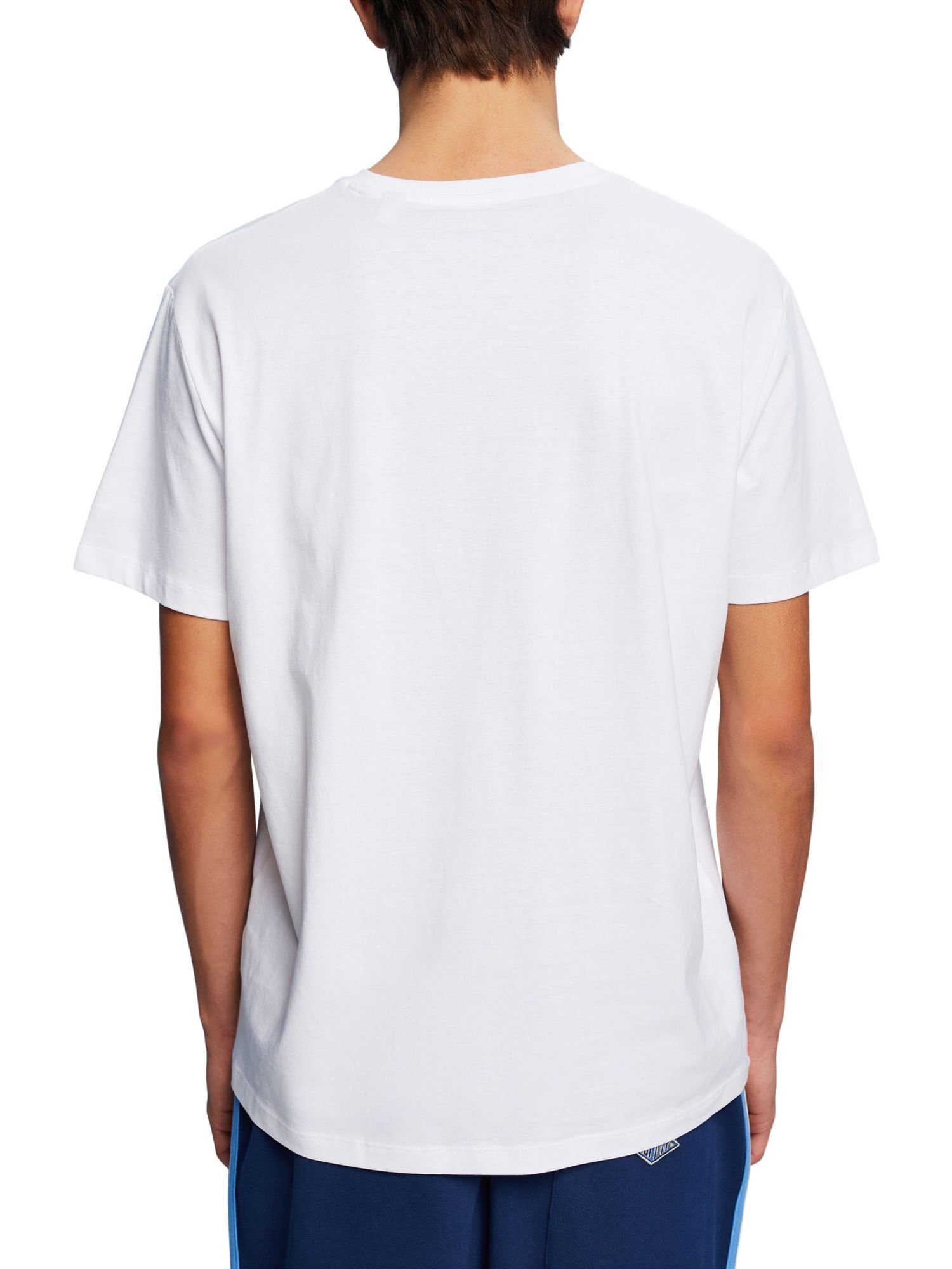 Print WHITE mit Esprit Baumwoll-T-Shirt T-Shirt (1-tlg)