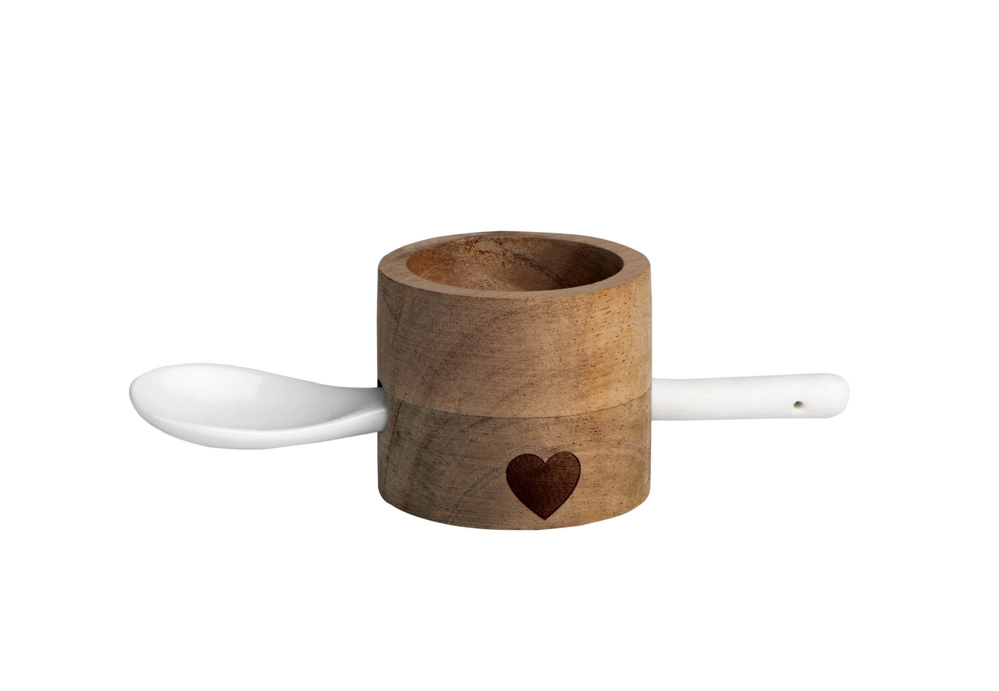 Räder Eierbecher räder Dining Eierbecher-Set rund Herz Akazienholz 0012341