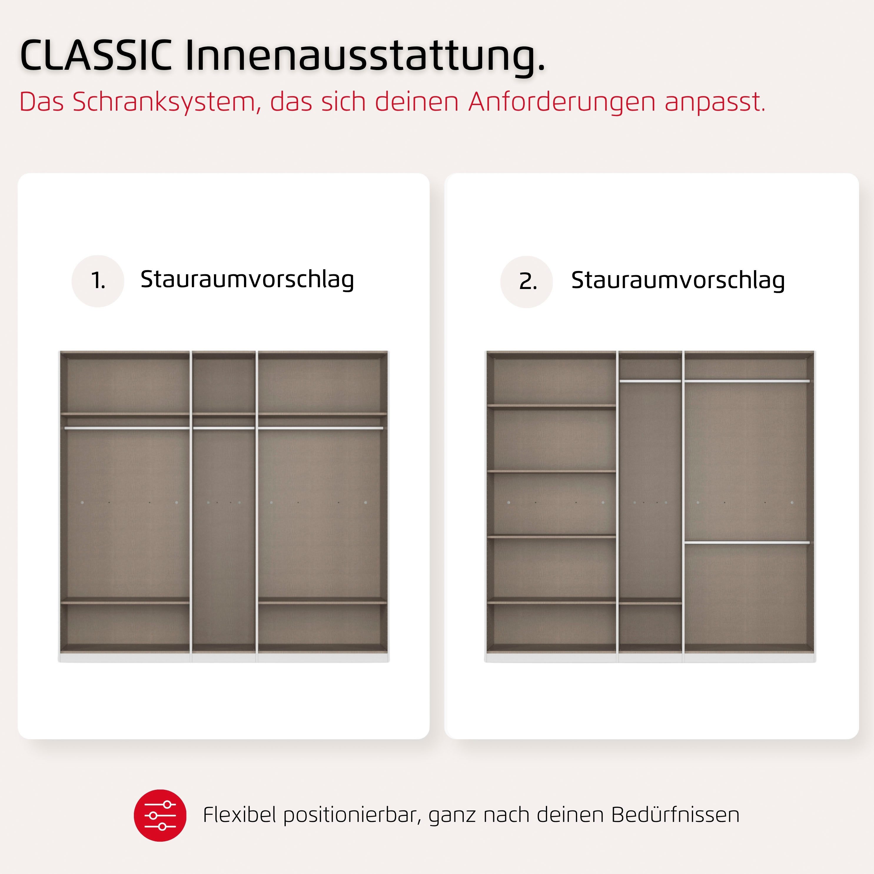 rauch Kleiderschrank Schlafzimmer Garderobe Kinderzimmer WELTNEUHEIT TYNDA by rauch-ONE (3 Ausstattungsvarianten - Breiten 47-405 cm, Höhen 187/212/231 cm) PATE – Bild 5 von 5