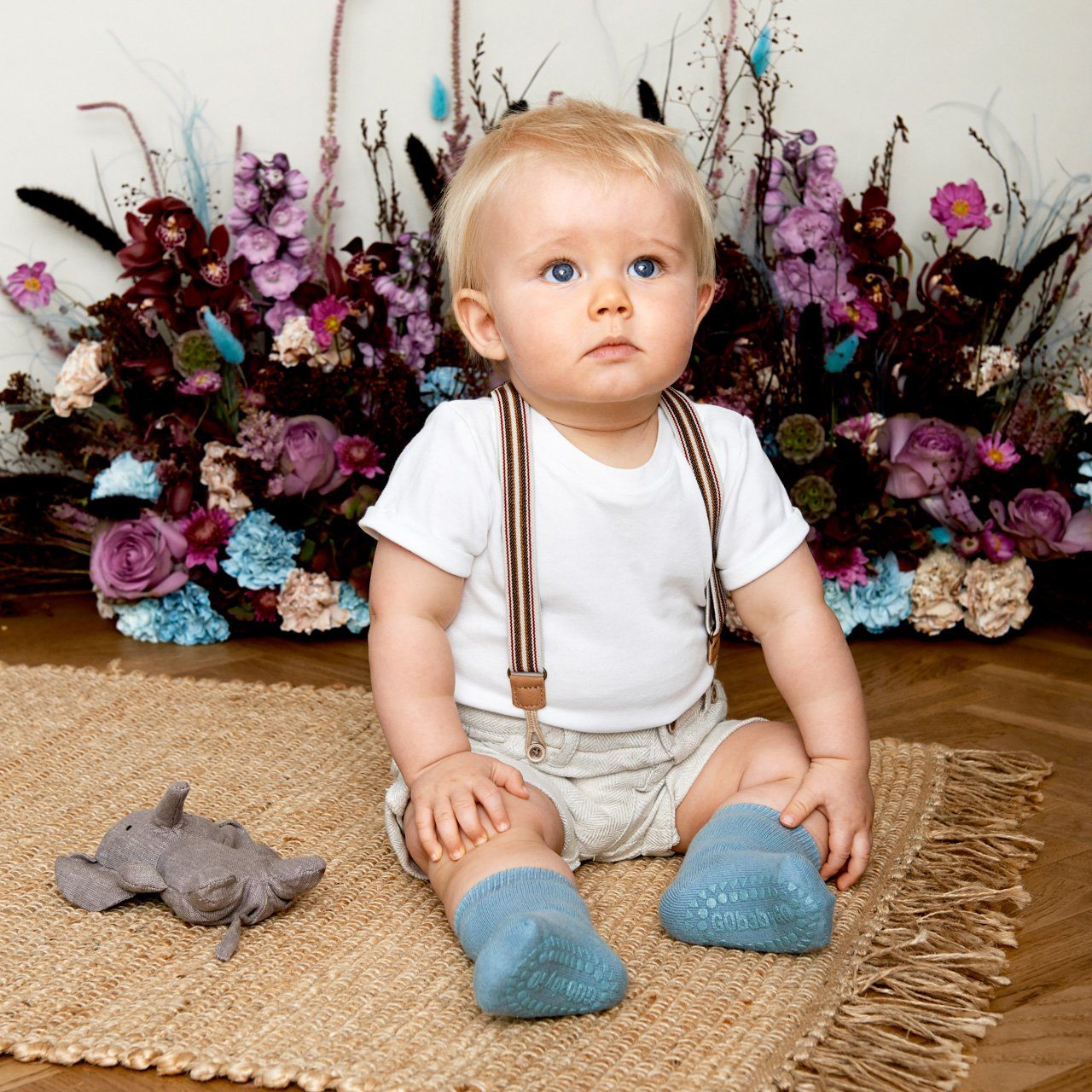 GoBabyGo ABS-Socken Kinder Stoppersocken - ABS Baby Krabbel Socken antirutsch Gummi Noppen