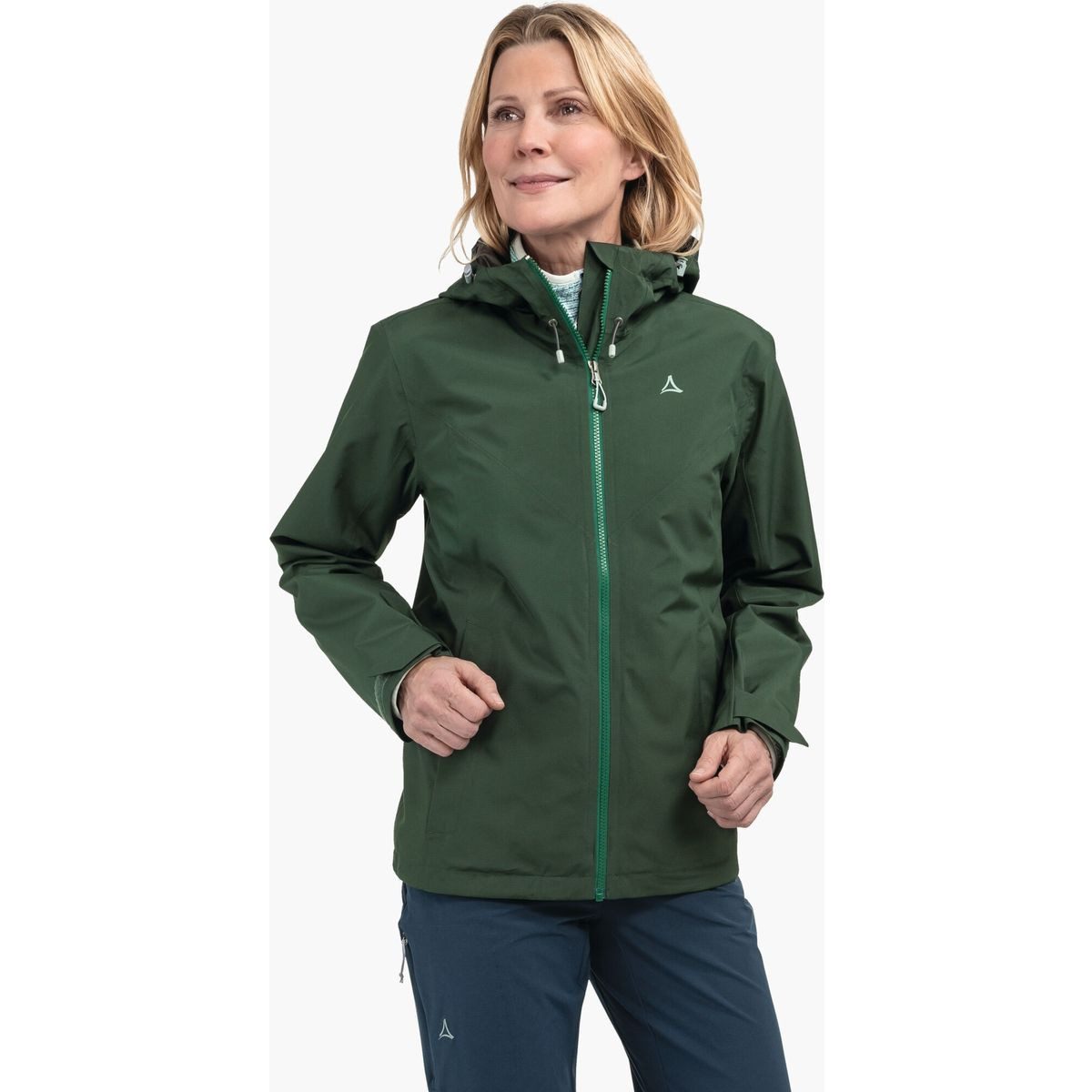 Schöffel Outdoorjacke Hiking Jacket Style Yew Women Wasserdichte und atmungsaktive Wanderjacke mit verstellbarer Kapuze