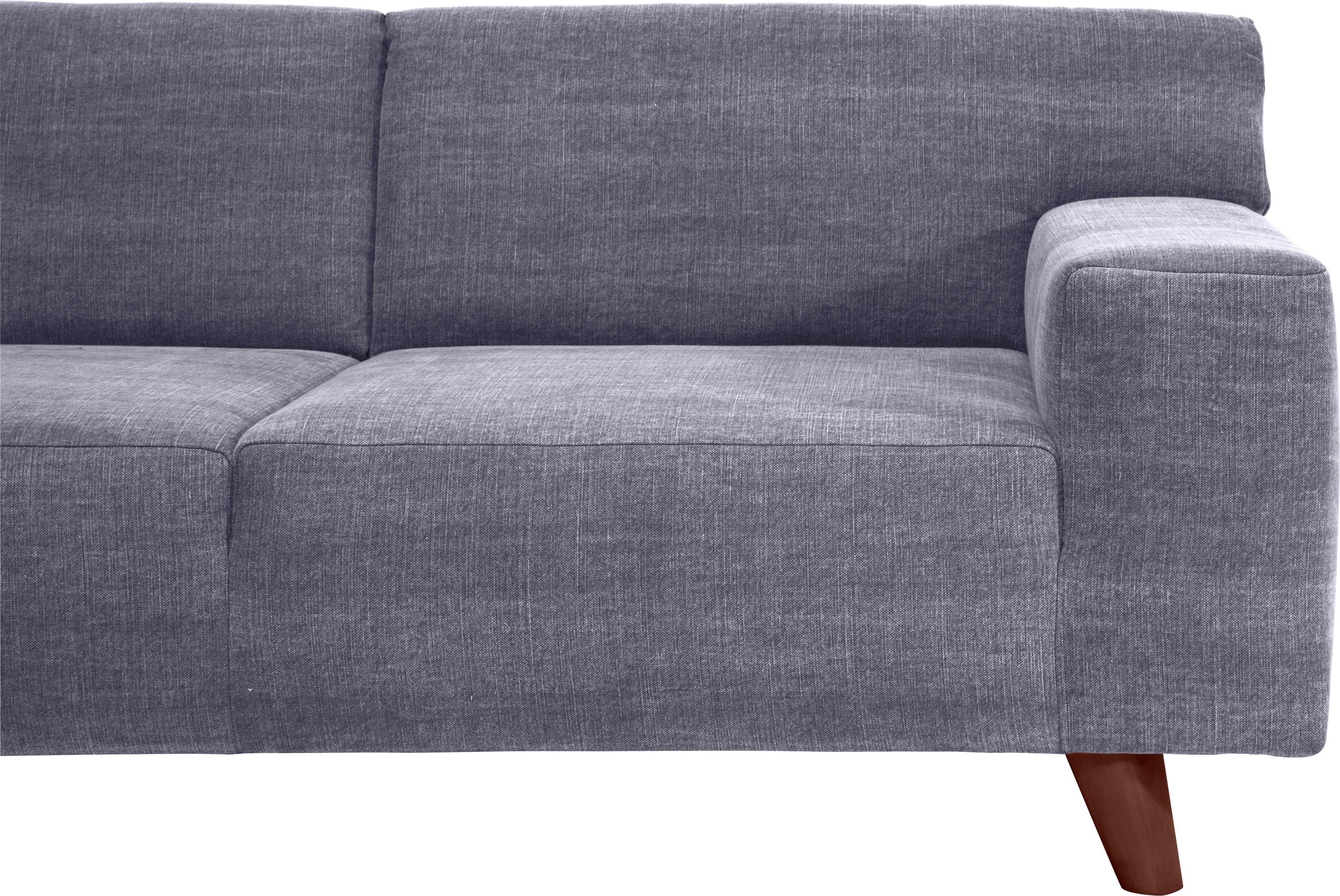 TOM TAILOR HOME Ecksofa im mit nussbaumfarben Füße mane, NORDIC PURE, Retrolook