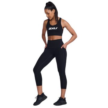 2xU 7/8-Leggings Kompressionshose knöchellang (1-tlg) Hi-Rise Bund / leichte Kompression / zwei seitliche Taschen