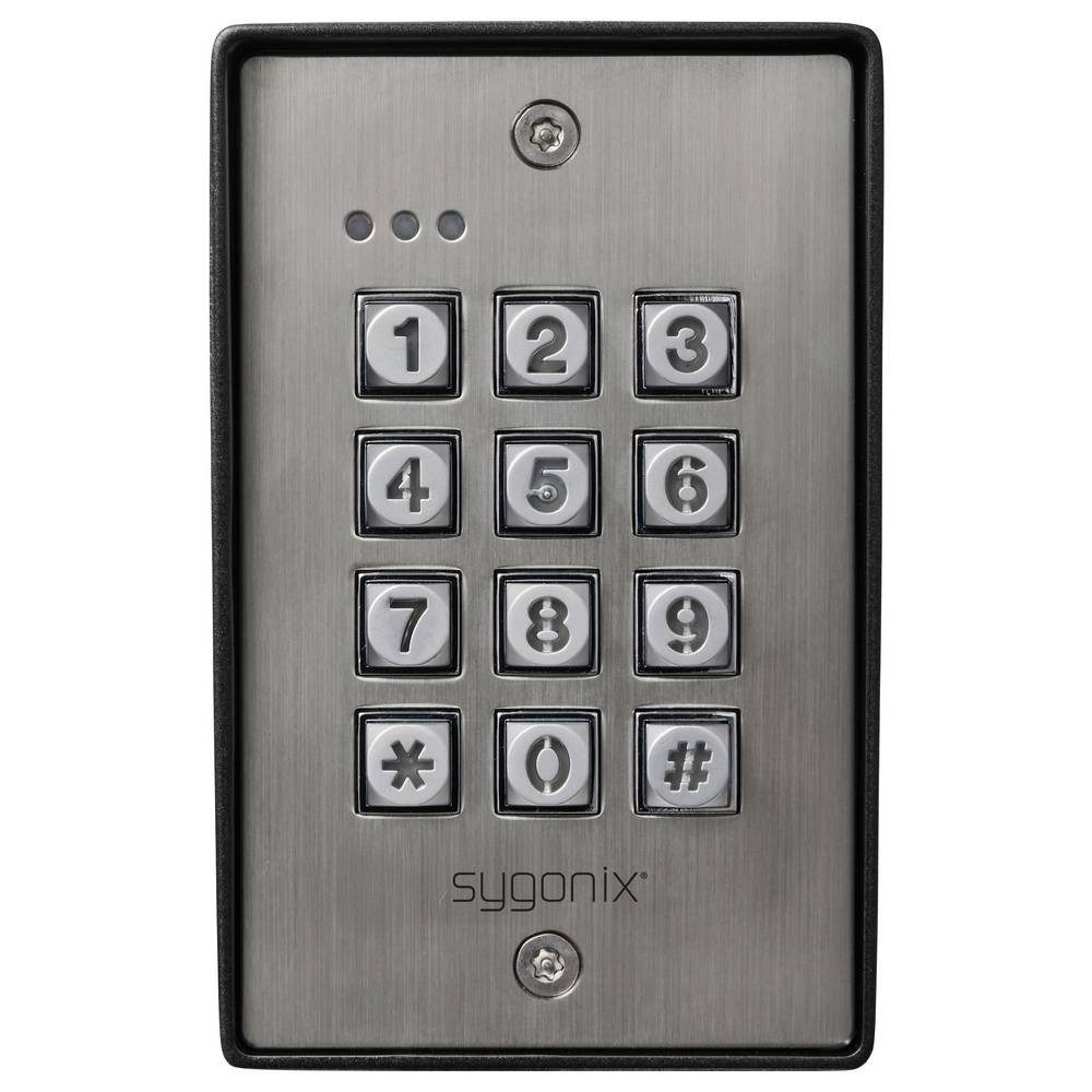 Sygonix Türschließer Codeschloss Oberflächenmontage 12 V DC/AC, 24 V DC/AC IP65 mit, mit beleuchteter Tastatur