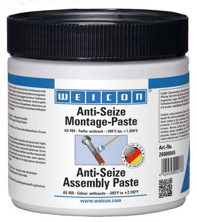 WEICON Montagepaste Anti-Seize Montagepaste, Schmier- und Trennmittelpaste, 450 g, Schutz-, Trenn- und Schmierstoff