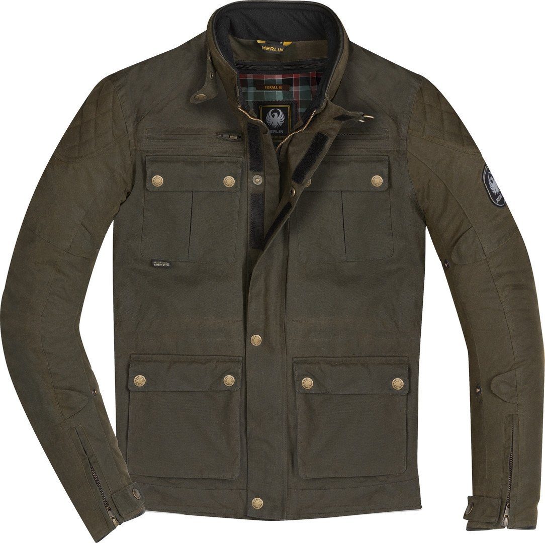 Wachsjacke Olive Motorrad Merlin II Motorradjacke Yoxall