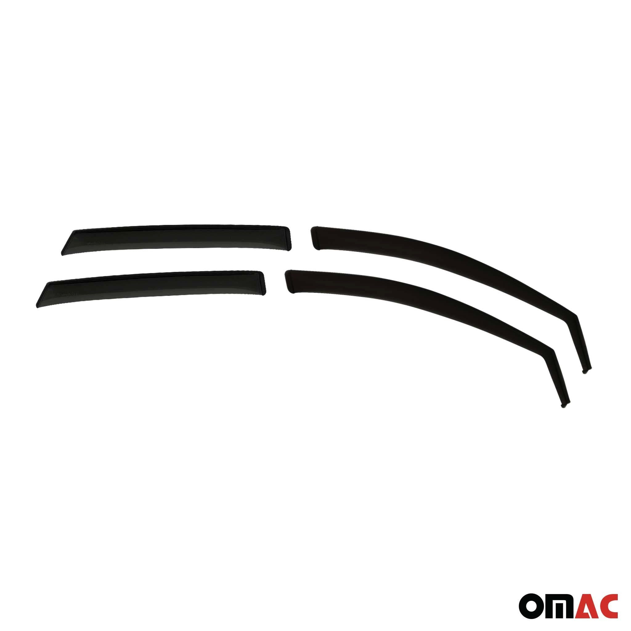 OMAC Lüftungsgitter Windabweiser für Dacia Jogger 2022-2025 Dunkel Acryl 4tlg (4 St), Aerodynamisch, Einfache Montage, Waschstraßenfest – Bild 2 von 5