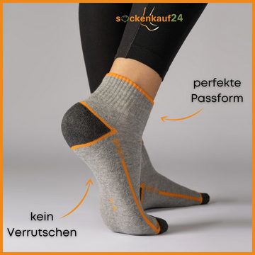 sockenkauf24 Sneakersocken 6 oder 12 Paar SPORT Socken Damen & Herren Sportsocken (6-Paar, 43-46) mit Frotteesohle Baumwolle - 16215/18 WP