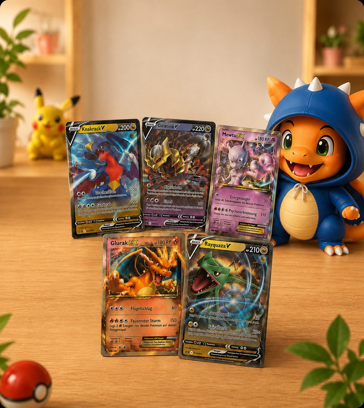 The Pokémon Company Sammelkarte Pokémon Karten Deutsch – Reverse Holo, EX, Booster & Bulk