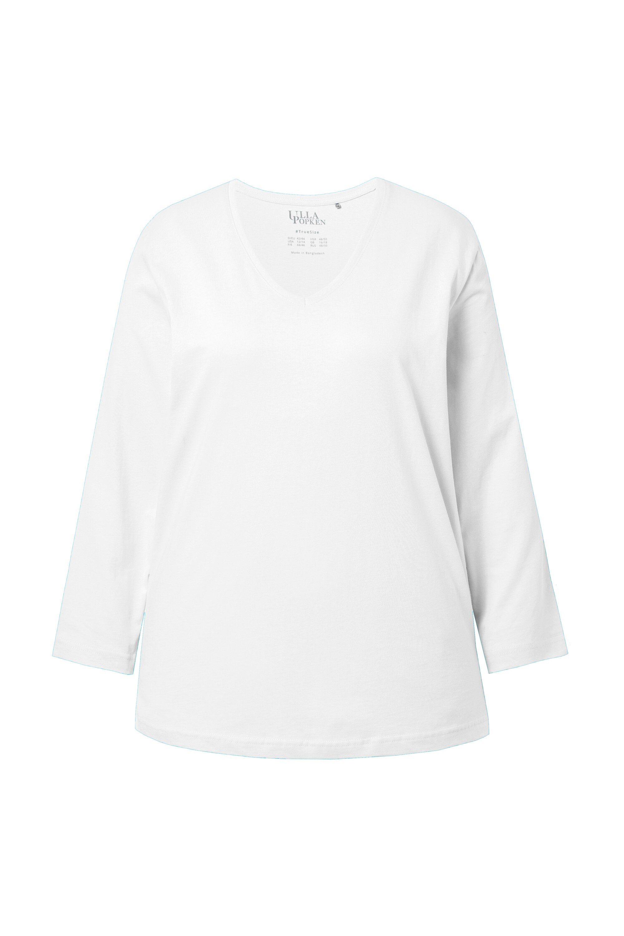 Ulla Popken T-Shirt Shirt V-Ausschnitt Relaxed günstig online kaufen