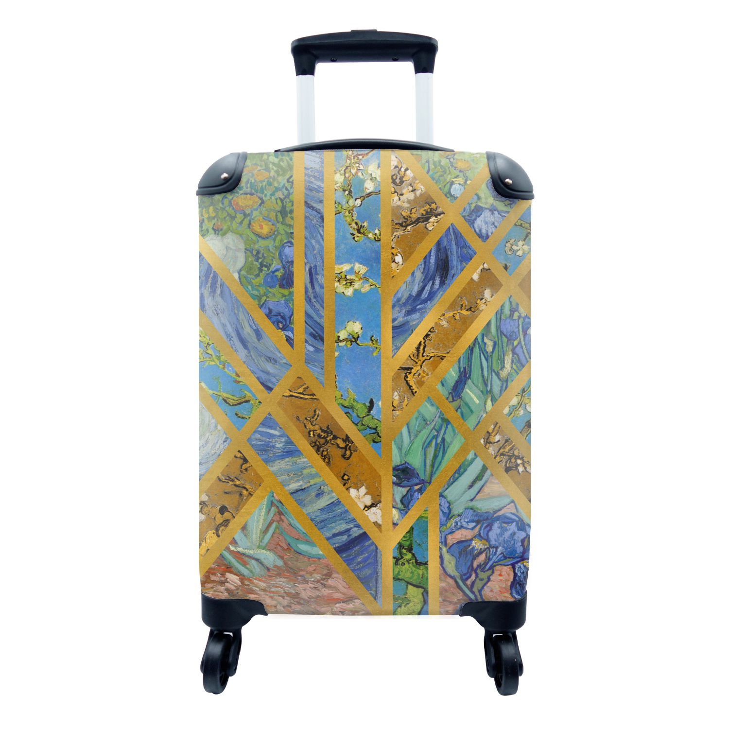 MuchoWow Handgepäckkoffer Vincent van Gogh - Kunst - Design, 4 Rollen, Reisetasche mit rollen, Handgepäck für Ferien, Trolley, Reisekoffer