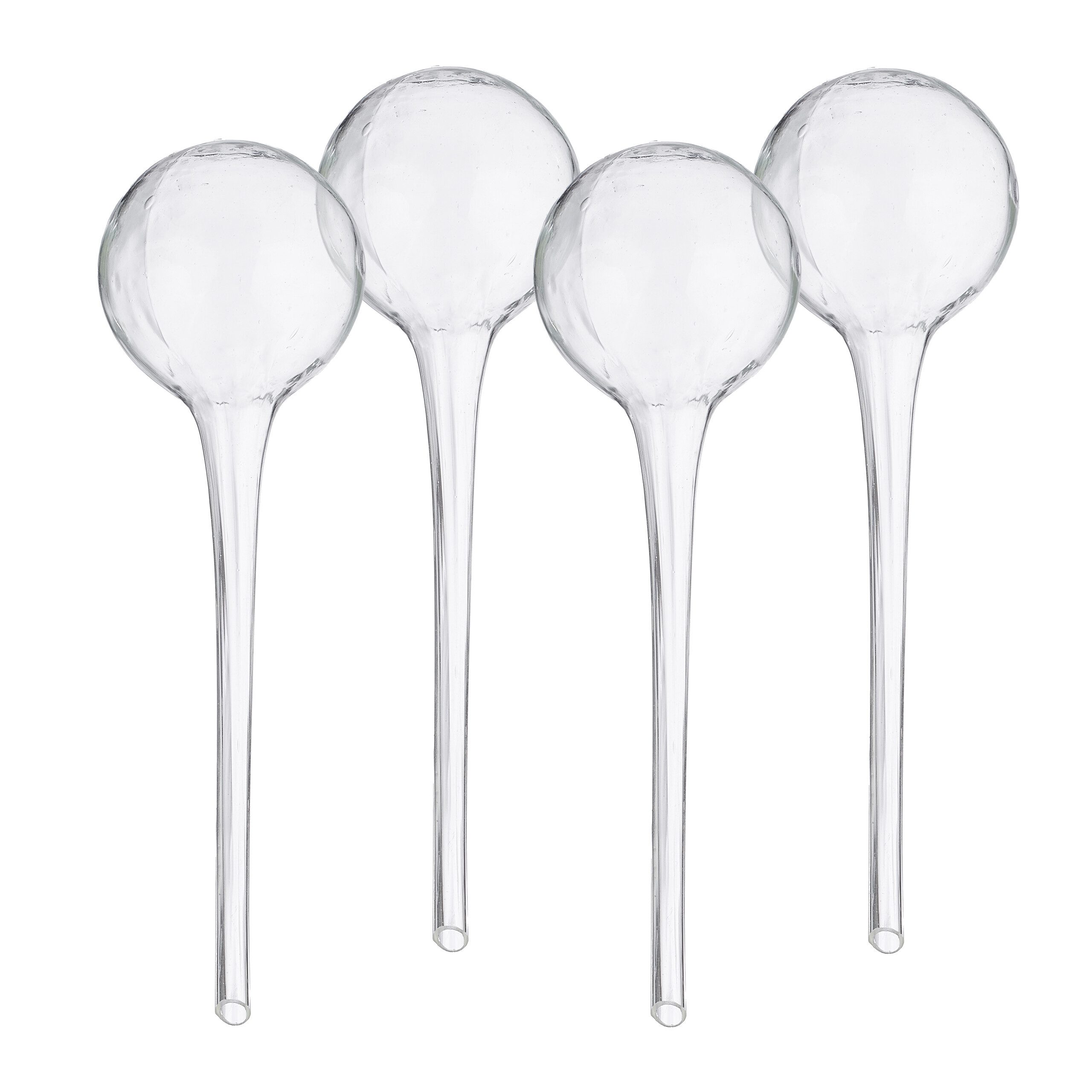 relaxdays Bewässerungskugel Glas 4er Set, transparent