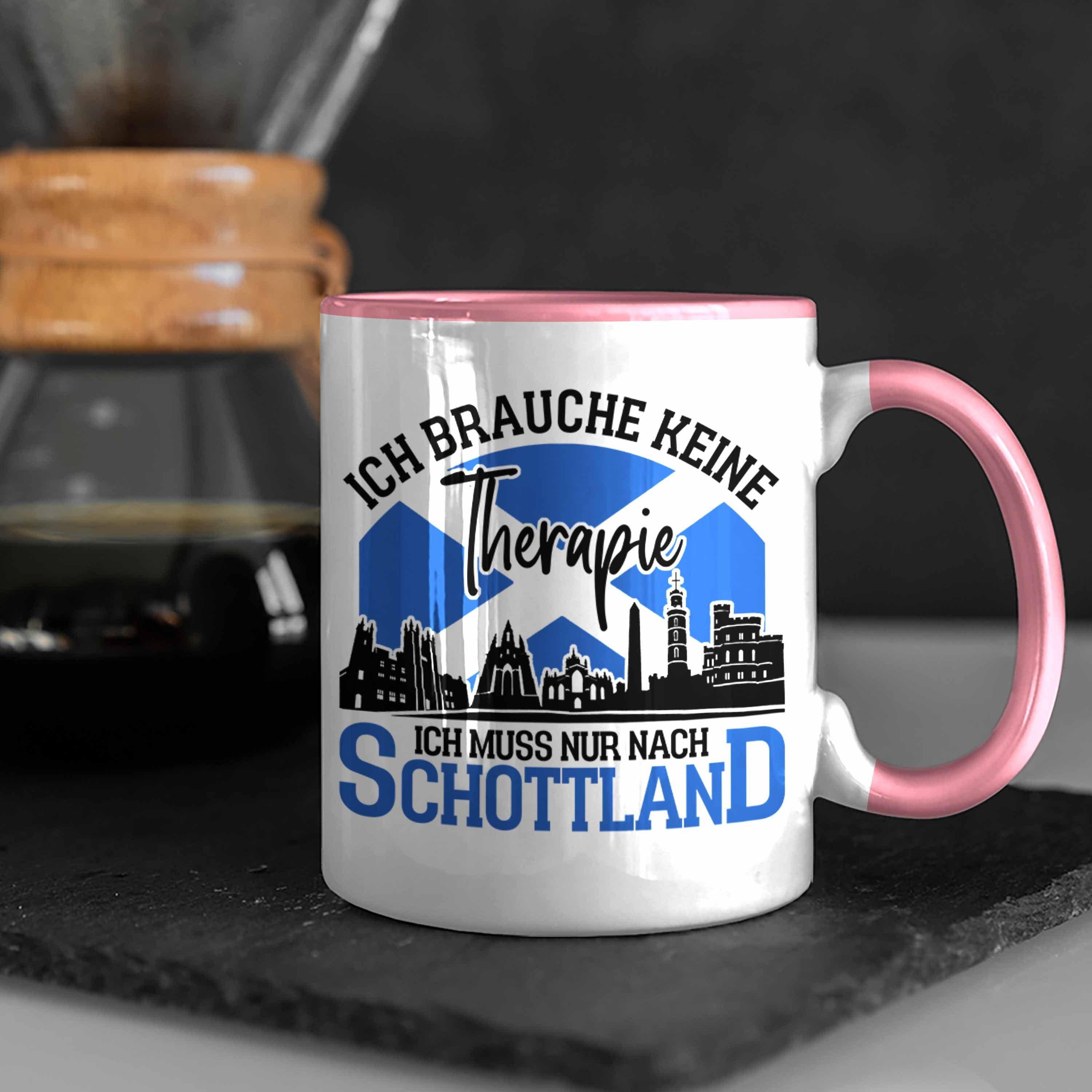 Trendation Tasse Tasse Schottland Urlaub Keine Fans Brauche Rosa Schottland für Ich Geschenk