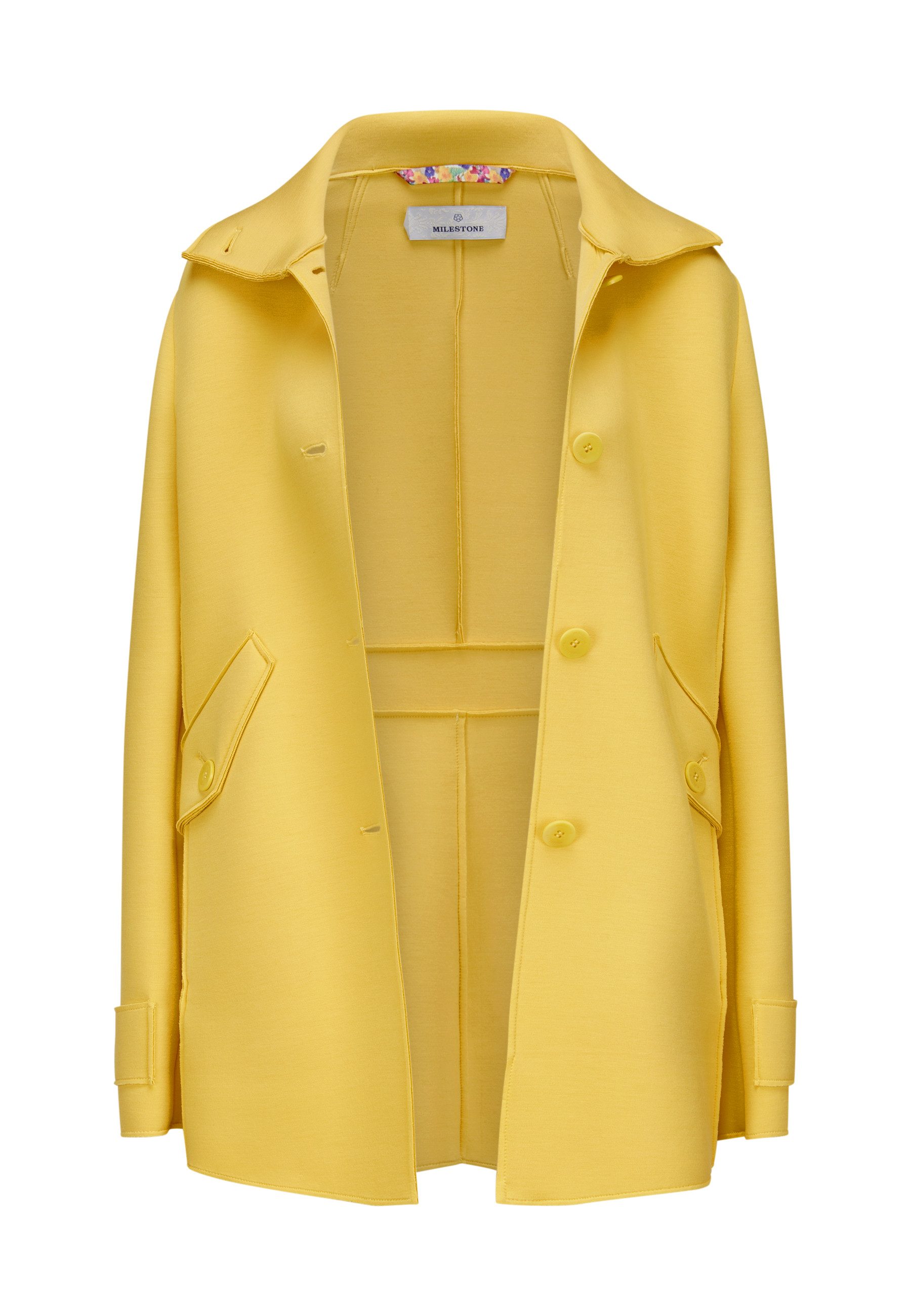 Milestone Kurzmantel MSAddison Damen Jacke Mantel kurz klassisch Knöpfe schlanke Passform