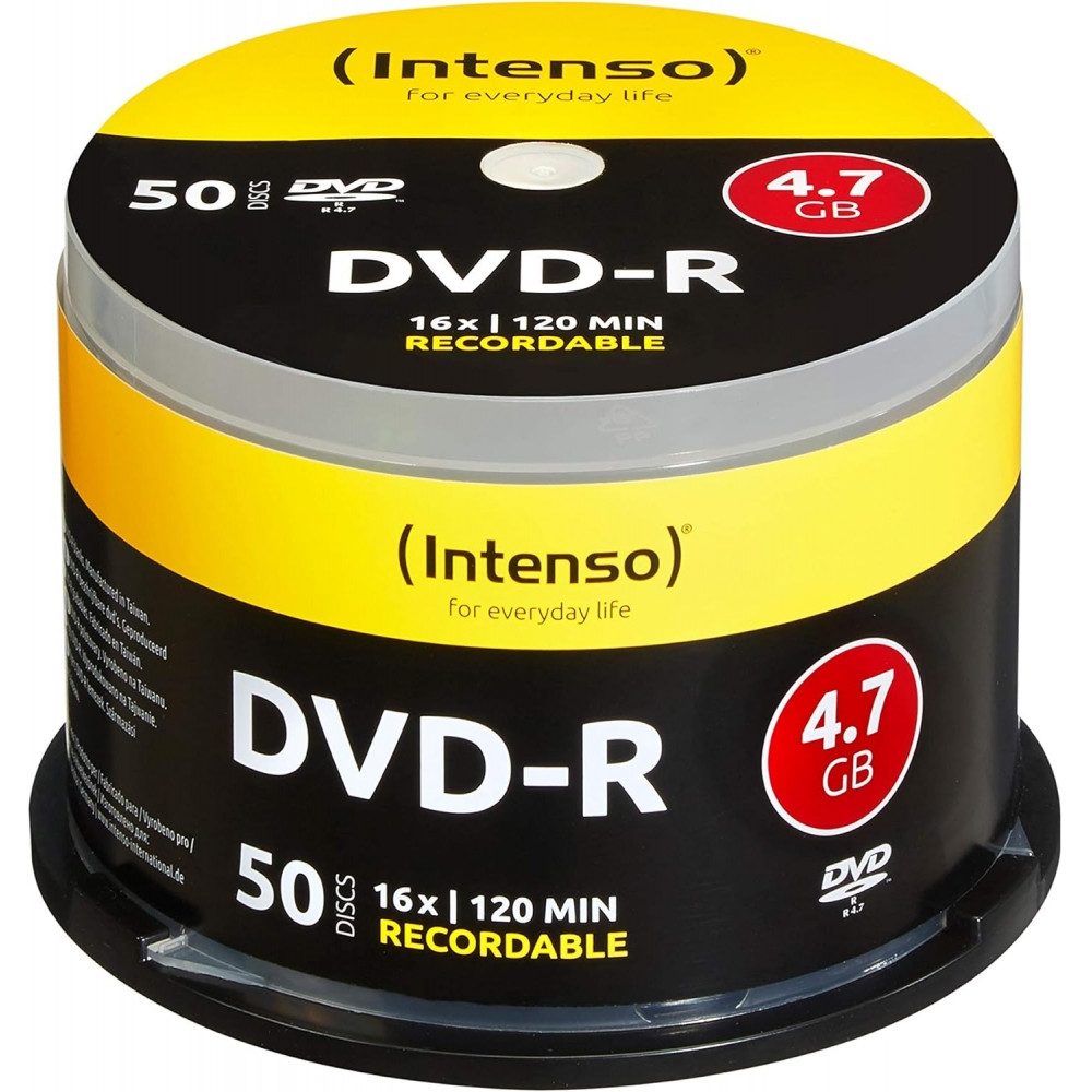 Intenso DVD-Rohling DVD-R 4,7 GB - DVD-Rohlinge - transparent/weiß