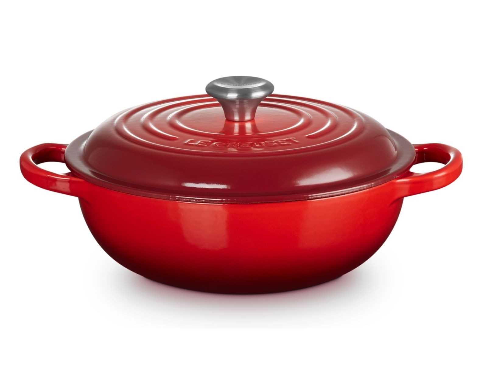 LE CREUSET Bräter Stew Pot Signature rund kirschrot 22cm, Emailliertes Gusseisen
