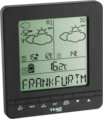 Tfa TFA Dostmann Meteotime Easy Wetter Info Center und Außentemperatur Wetterstation (Digitales Display, Drahtlos, Funkübertragung)