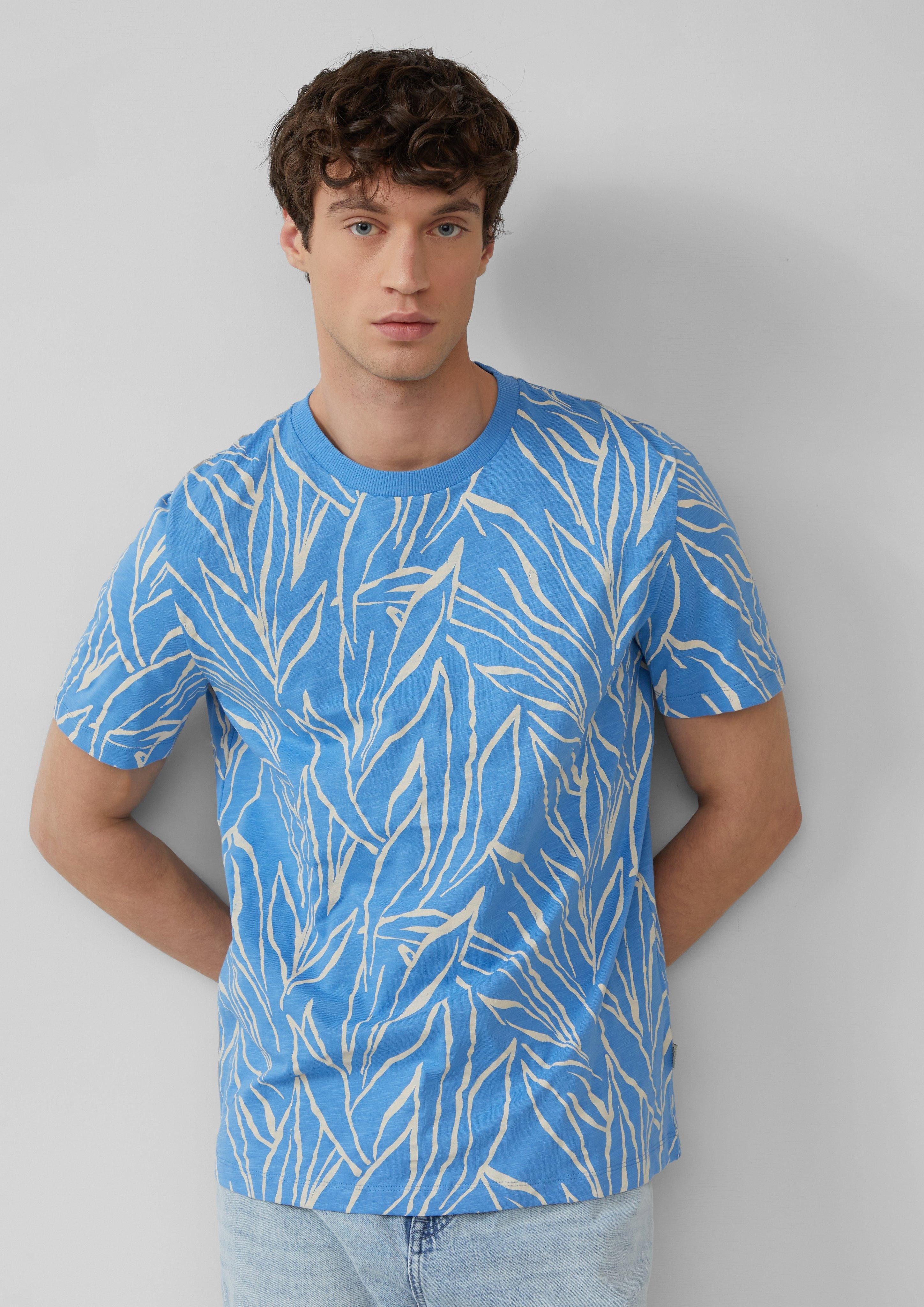 s.Oliver Kurzarmshirt Baumwollshirt mit Print und günstig online kaufen