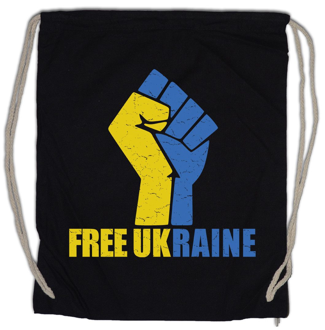 Turnbeutel Free Ukraine Fist Turnbeutel Against War Widerstand Fahne Faust Gegen