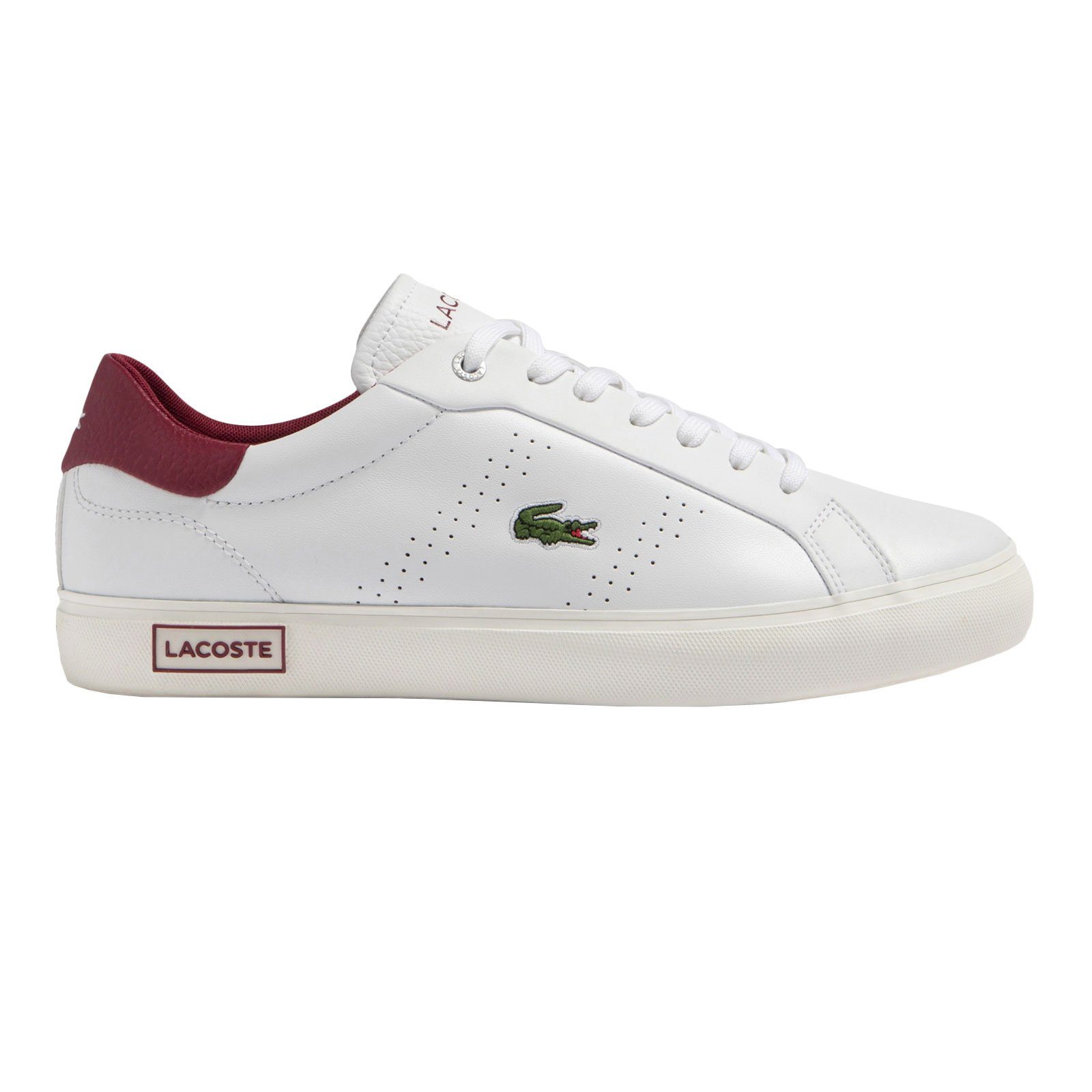 Lacoste Powercourt 2.0 Sneaker mit markentypischen Krokodil 286 white / red