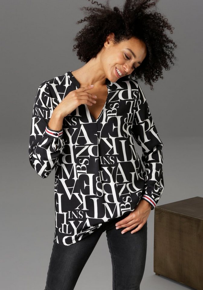Bluse mit schriftzug Clearance