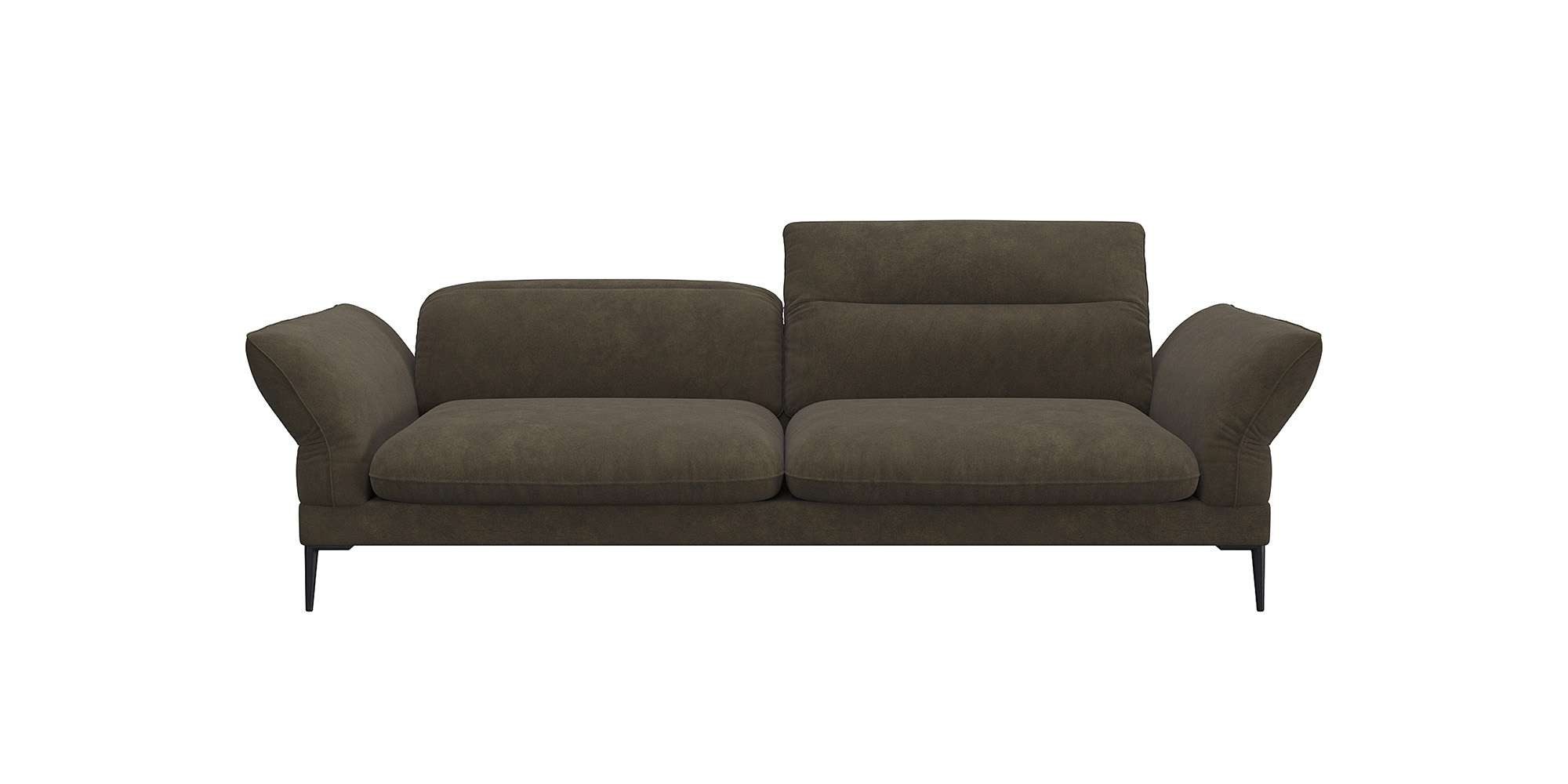 FLEXLUX 3-Sitzer Salino, Funktionssofa, Relaxsofa, Sofa mit Arm- und Kopfteil-Verstellungen, Kaltschaum & Stahl-Wellen