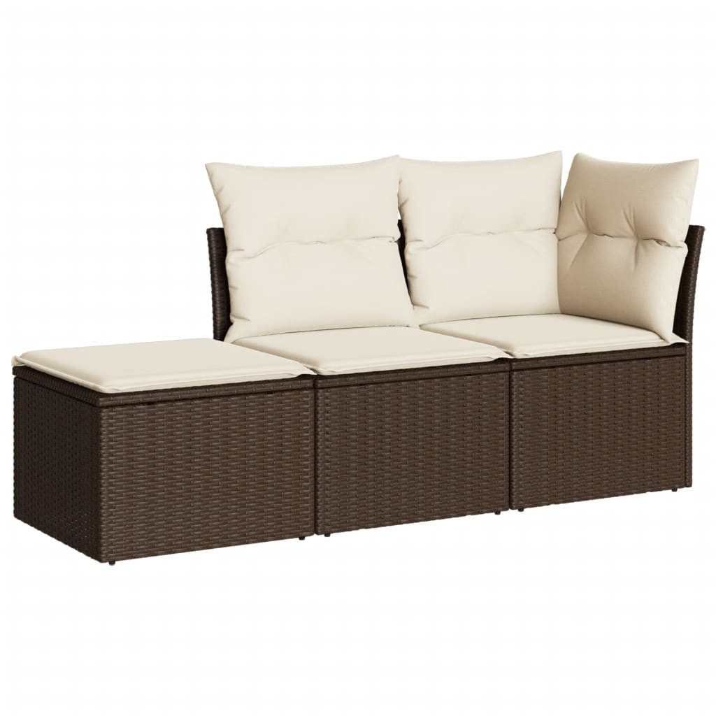 vidaXL Gartenlounge-Set 3-tlg. Garten-Sofagarnitur mit Kissen günstig online kaufen