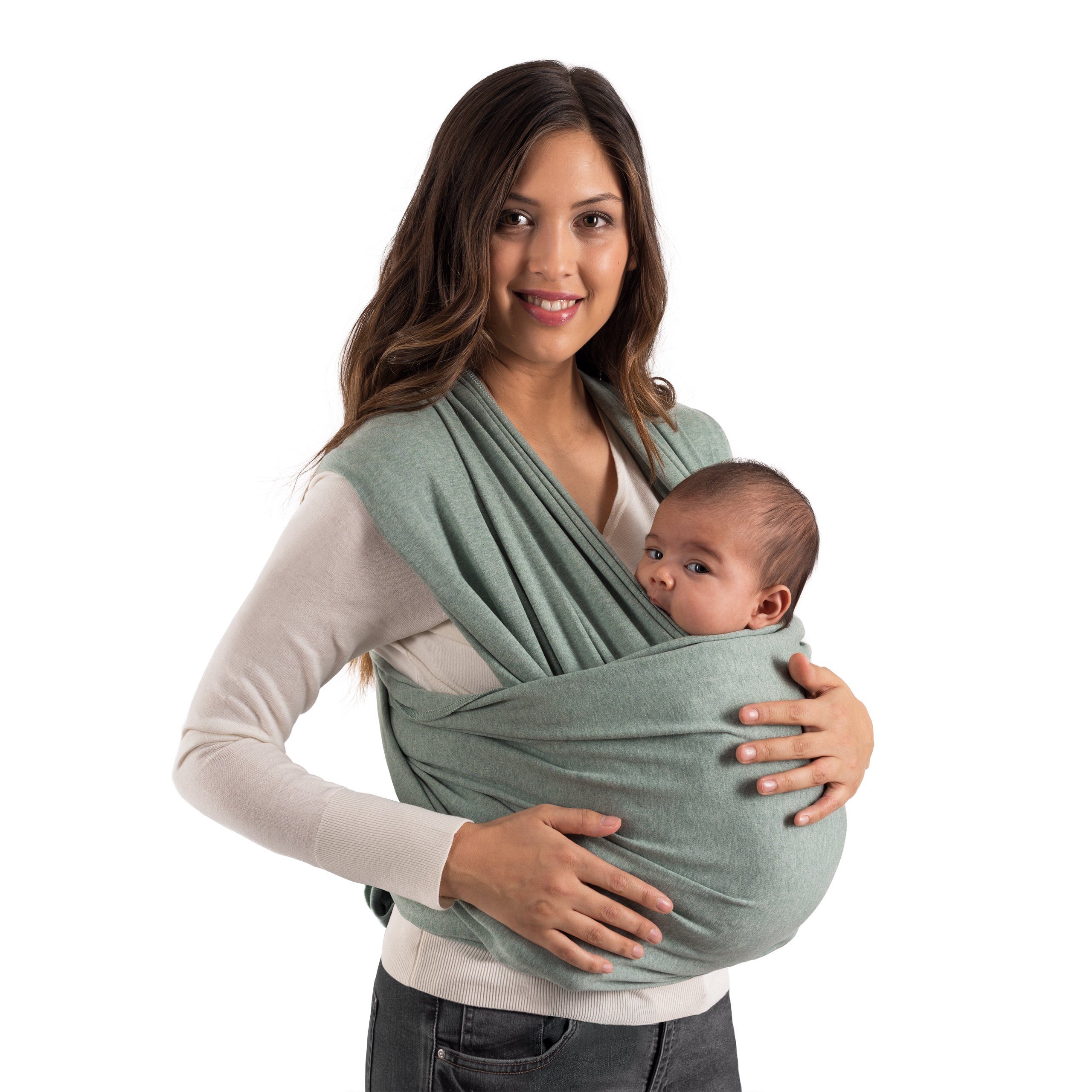 Tragetuch Babytragetuch Bauchtrage für Neugeborene und Kleinkinder bis 9kg BE 