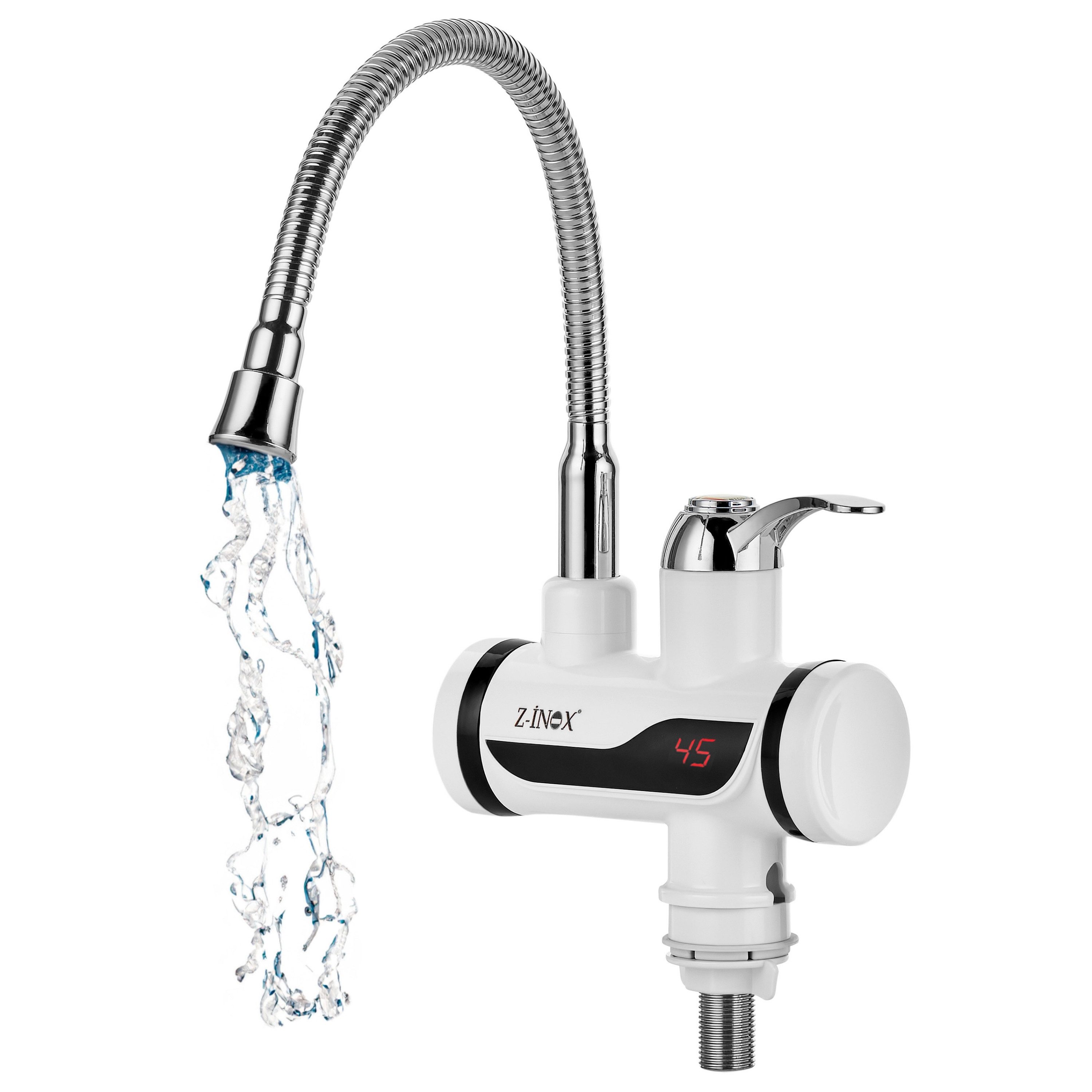 Zilan Elektrischer Wasserhahn ZLN-5480, Niederdruck-Anschluss, 3000 W,Display mit Temperaturanzeige,Überhitzungsschutz