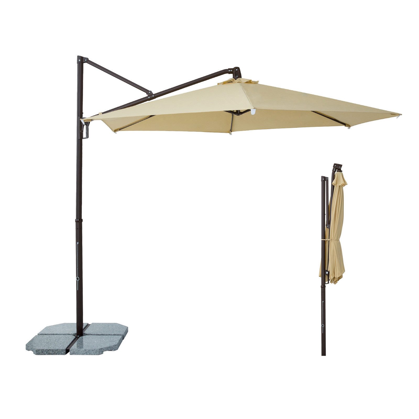 Sekey Ampelschirm 300cm Alu Sonnenschirm, 360° günstig online kaufen