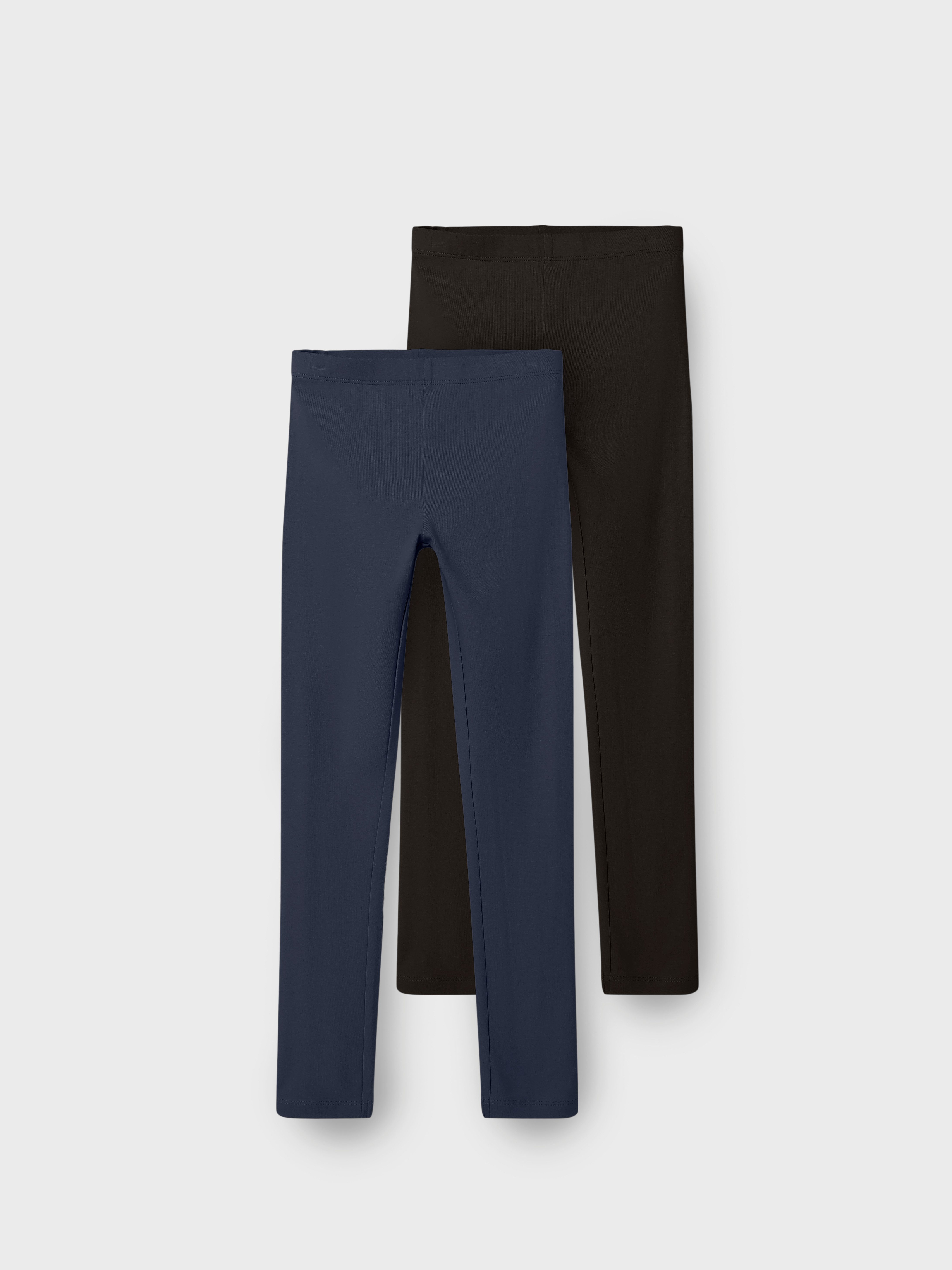 Name It Леггинсы NKFVIVIAN für Mädchen mit elastischem Bund im 2er-Pack (Packung, 2-tlg) unifarben, casual, sehr schmal, Baumwollmischung, Jersey