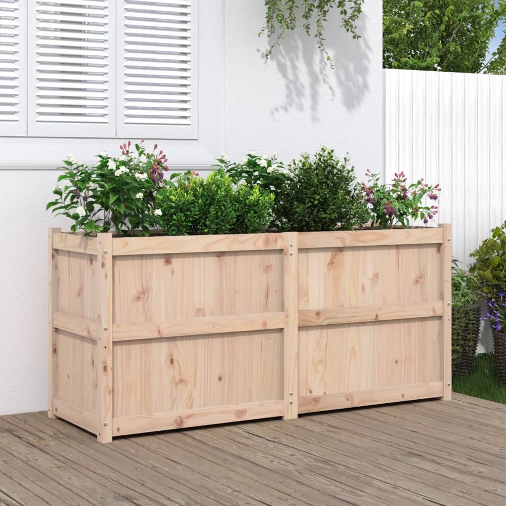 vidaXL Blumentopf Pflanzkübel 150x50x70 cm Massivholz Kiefer (1 St)