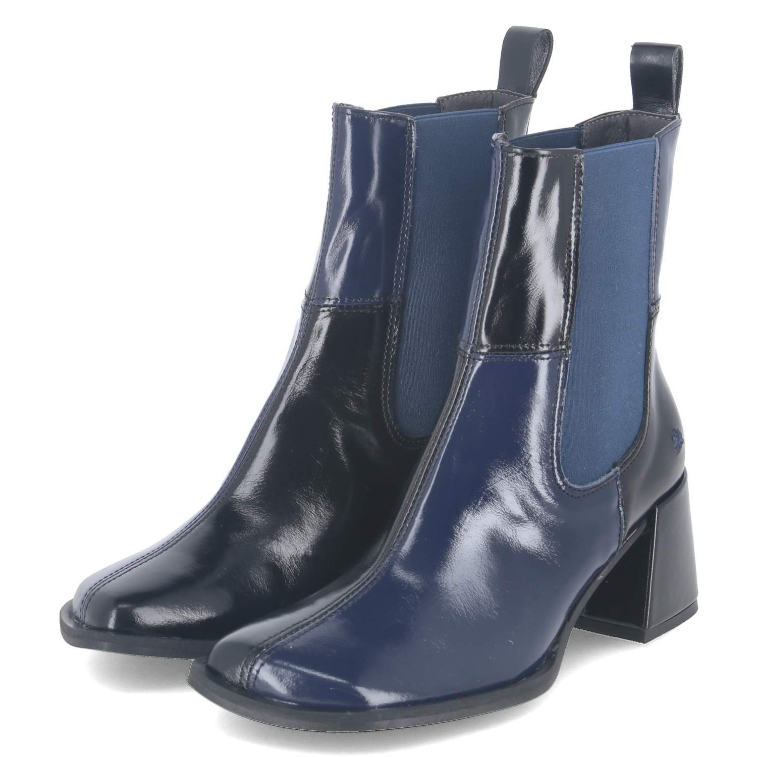 Art Art 1707 Nappa Shinny Navy Damen Lackleder blau Schlupfstiefel